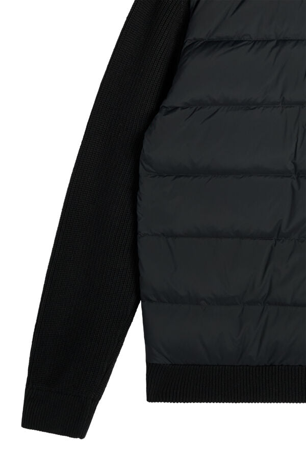 Dorin Knit Hood Hybrid Jacket / Black