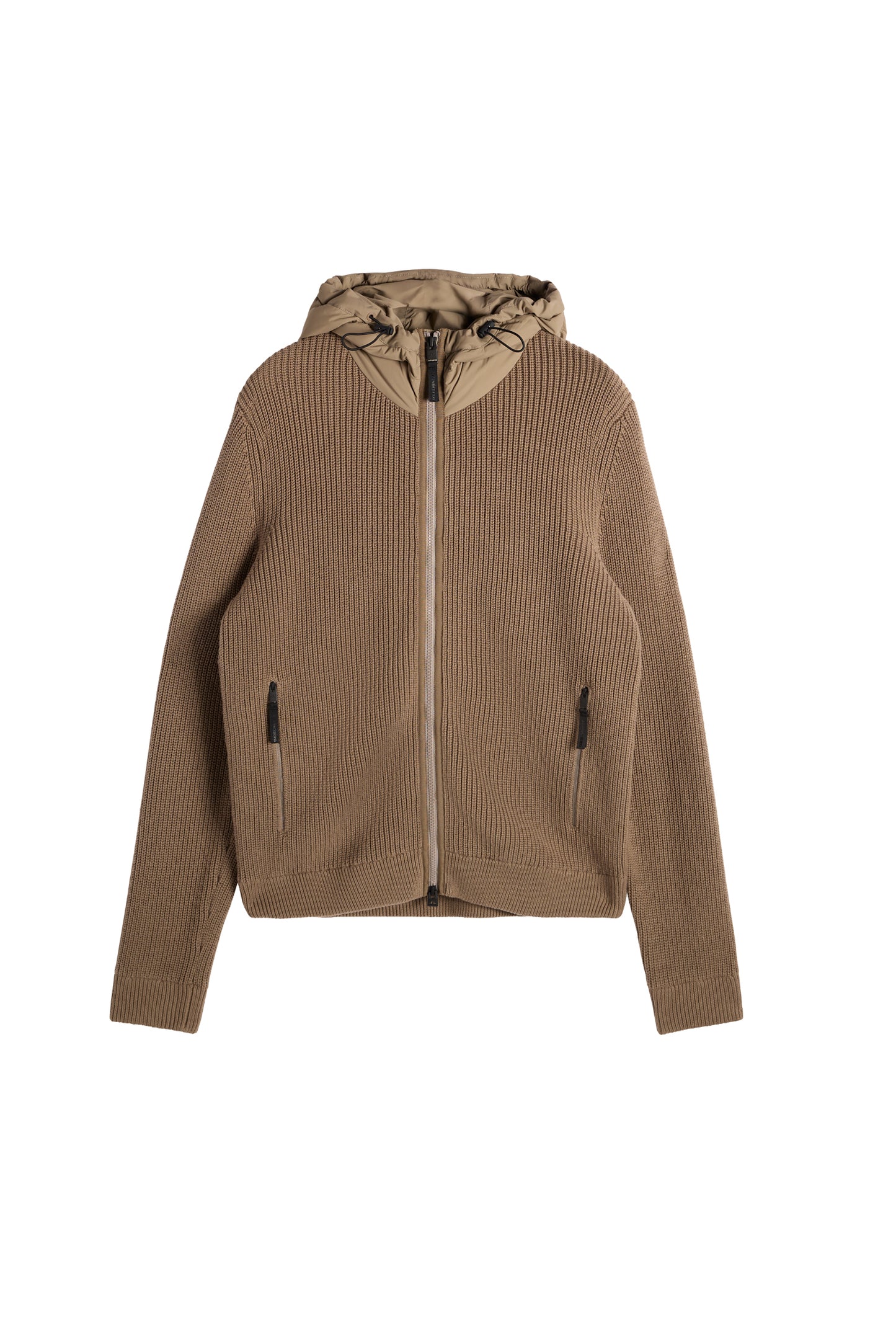 Dorin Knit Hood Hybrid Jacket in Brindle by J.Lindeberg