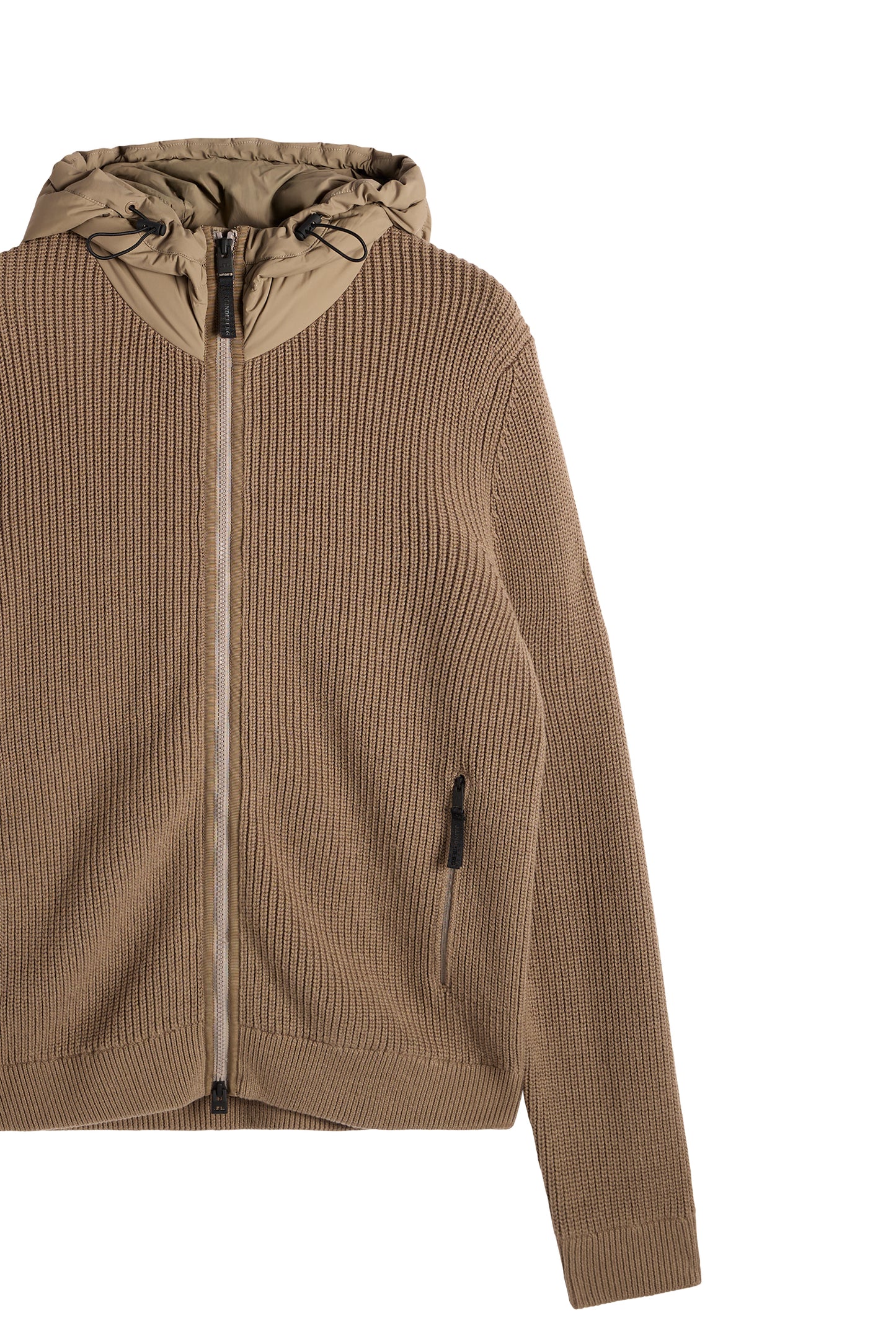 Dorin Knit Hood Hybrid Jacket in Brindle by J.Lindeberg