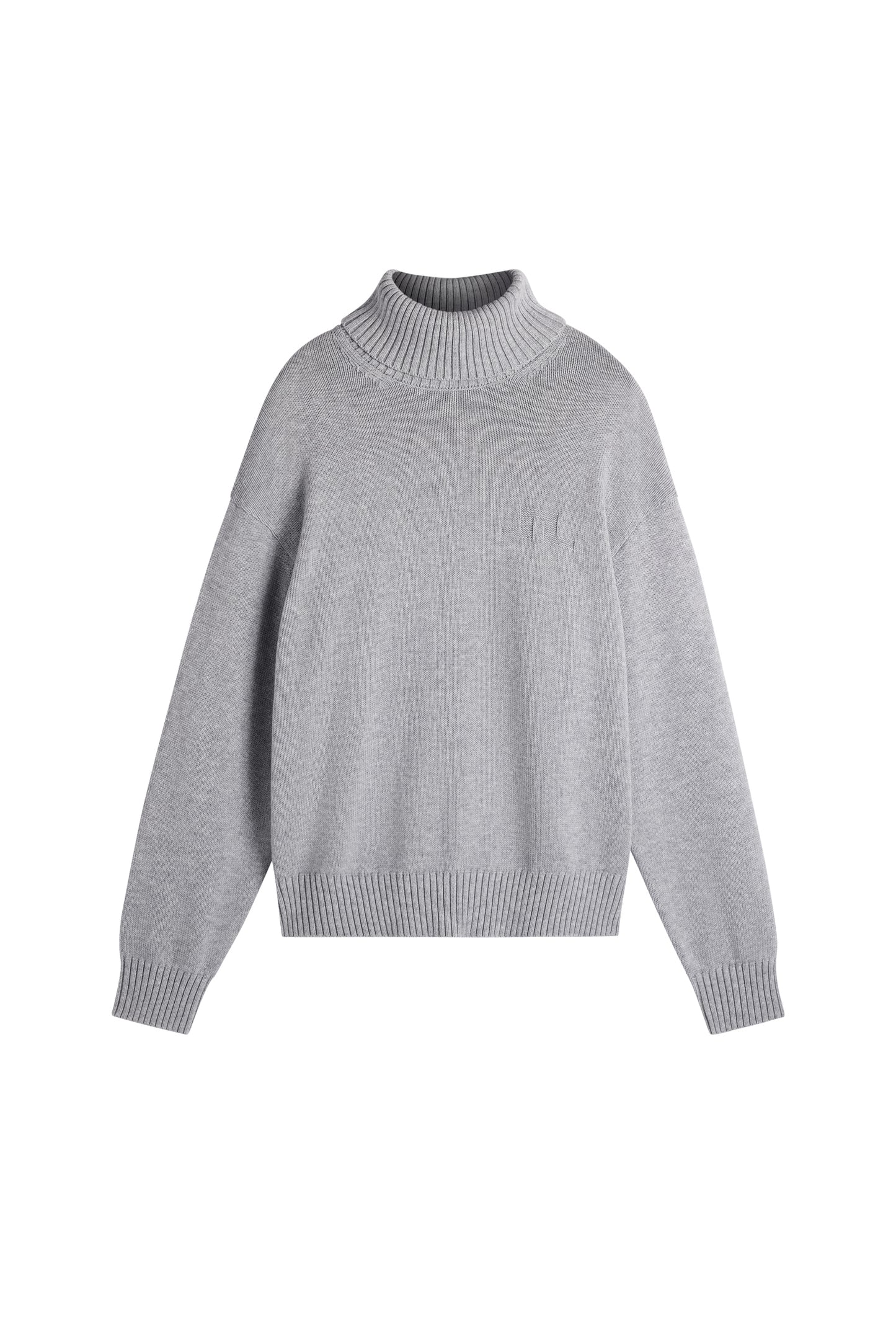 Eddy Knitted Turtleneck in Light Grey Melange by J.Lindeberg