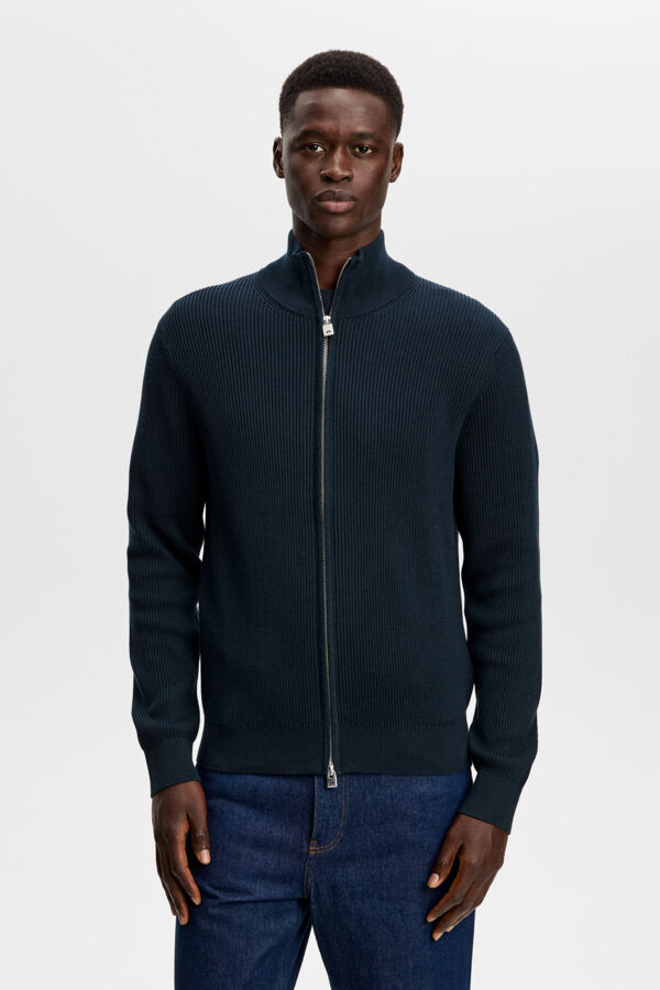 Alexis Full Zip Cardigan / JL Navy
