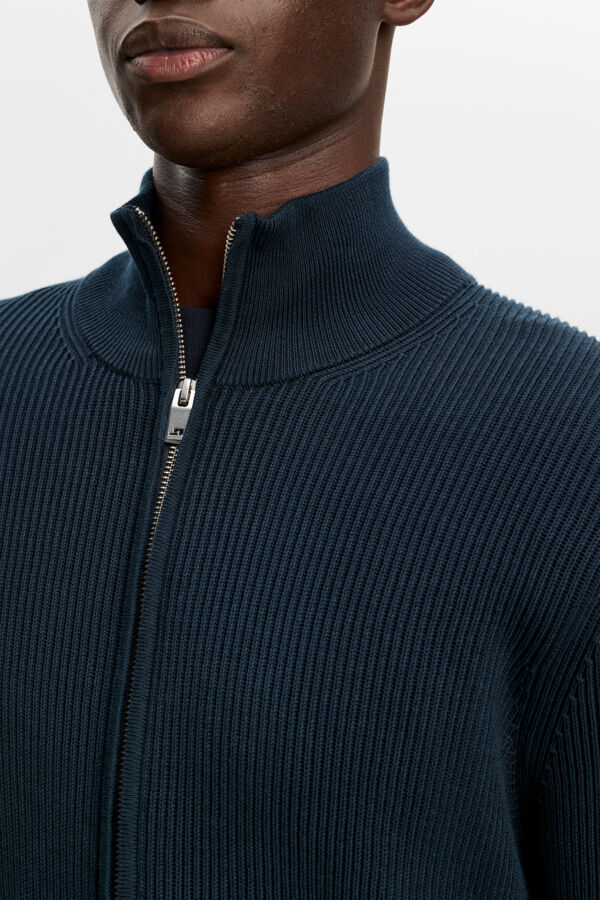 Alexis Full Zip Cardigan / JL Navy