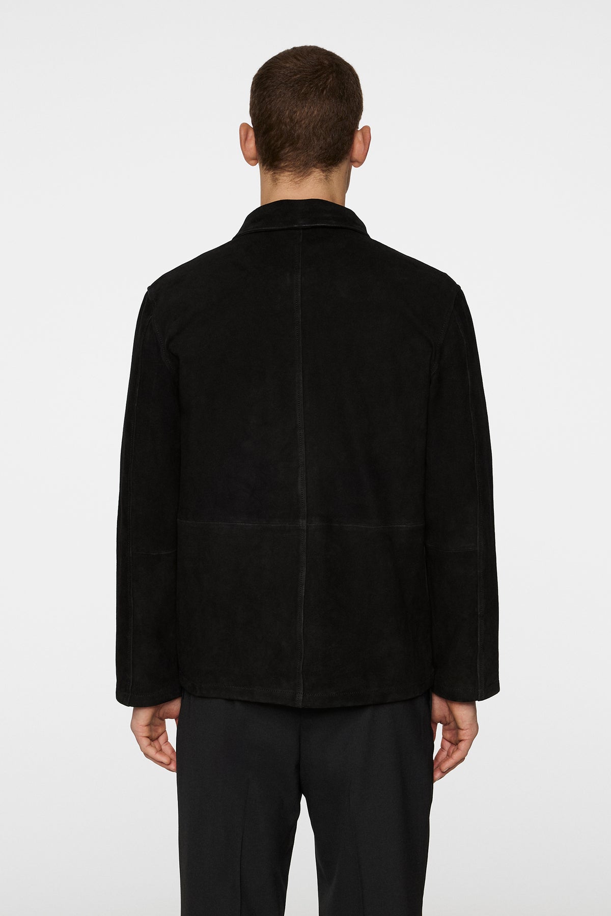 Jonah WR Suede Overshirt in Black by J.Lindeberg