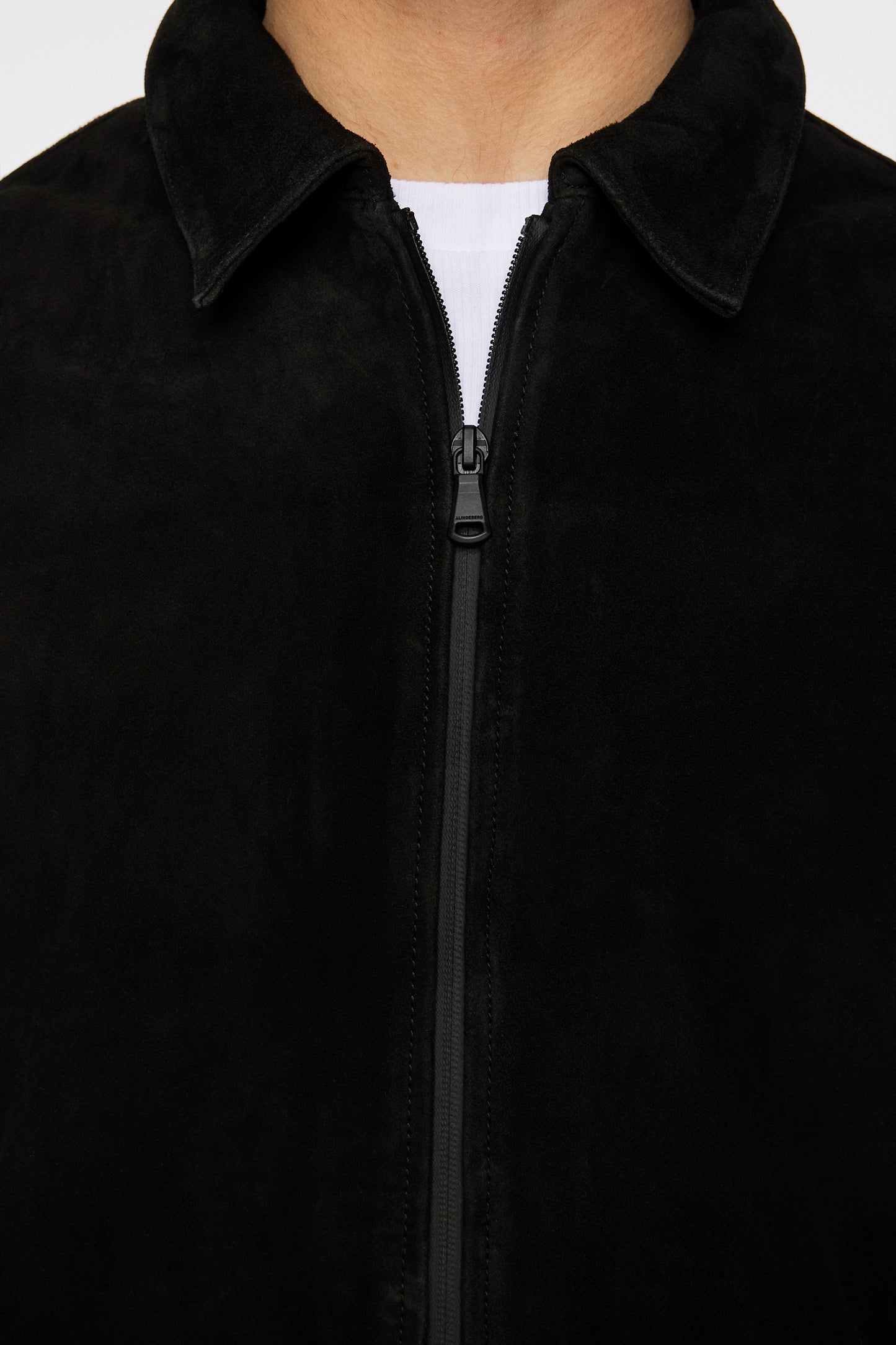 Jonah WR Suede Overshirt in Black by J.Lindeberg