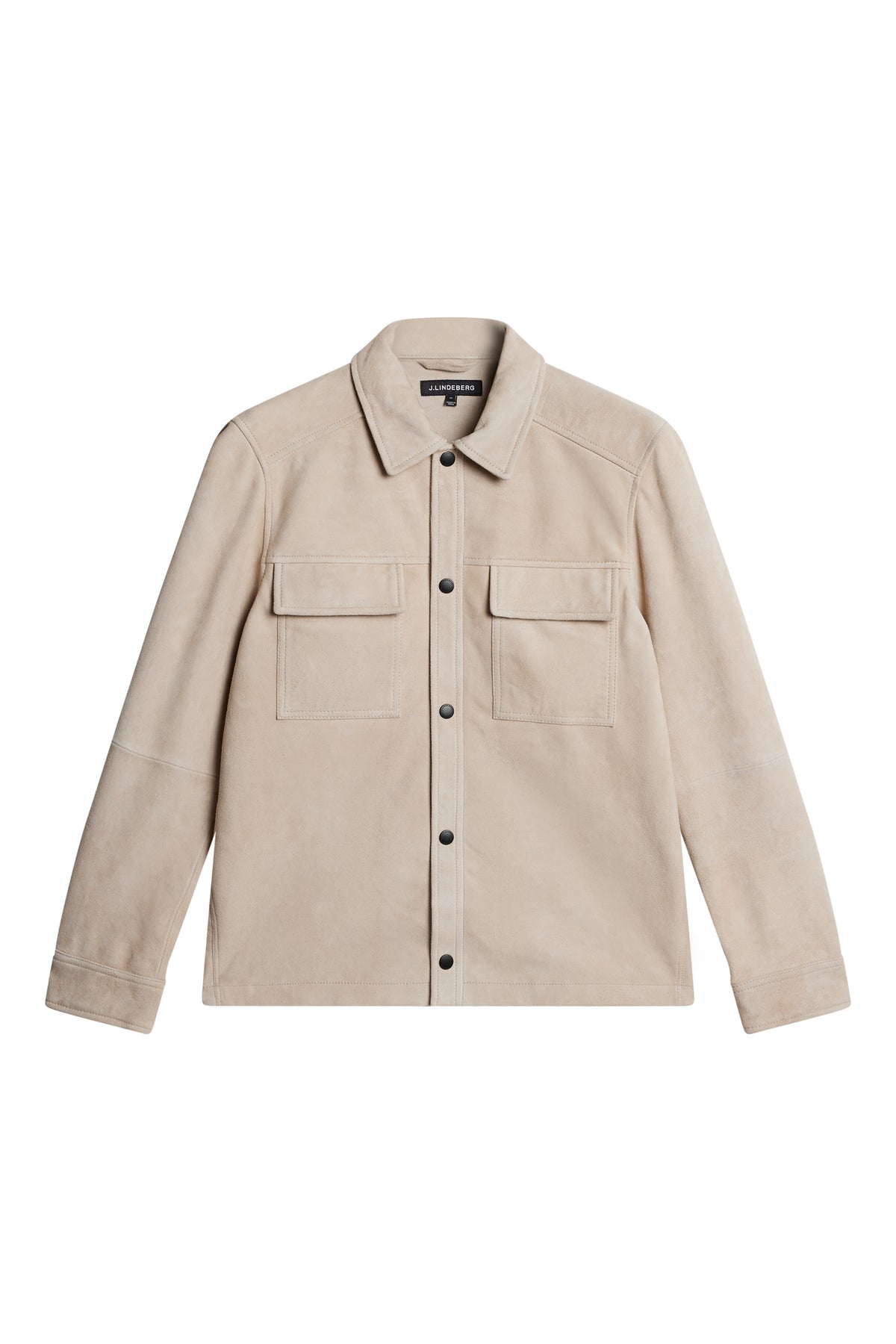 Wilden Suede Overshirt in Moonbeam by J.Lindeberg