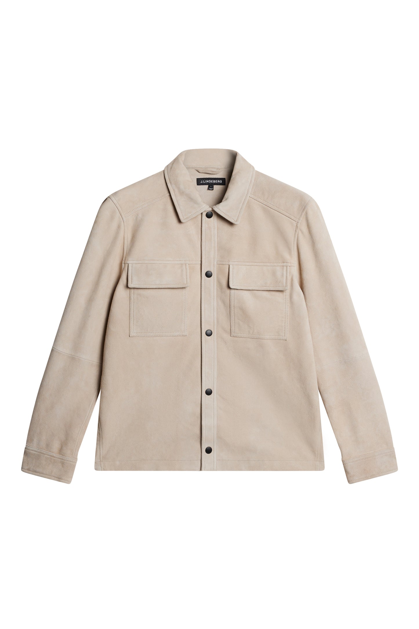 Wilden Suede Overshirt in Moonbeam by J.Lindeberg