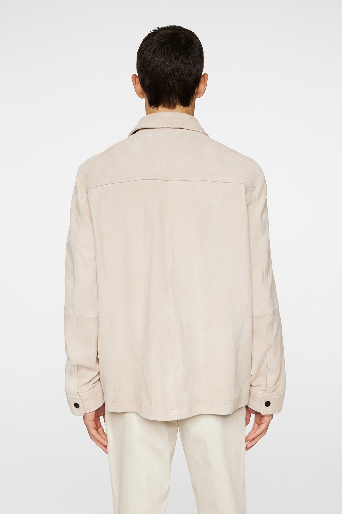 Wilden Suede Overshirt in Moonbeam by J.Lindeberg
