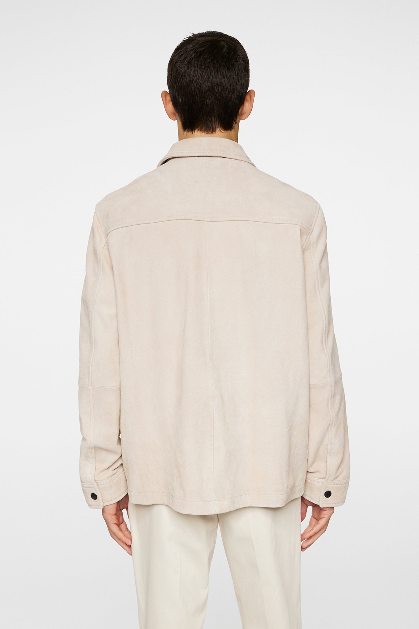 Wilden Suede Overshirt in Moonbeam by J.Lindeberg