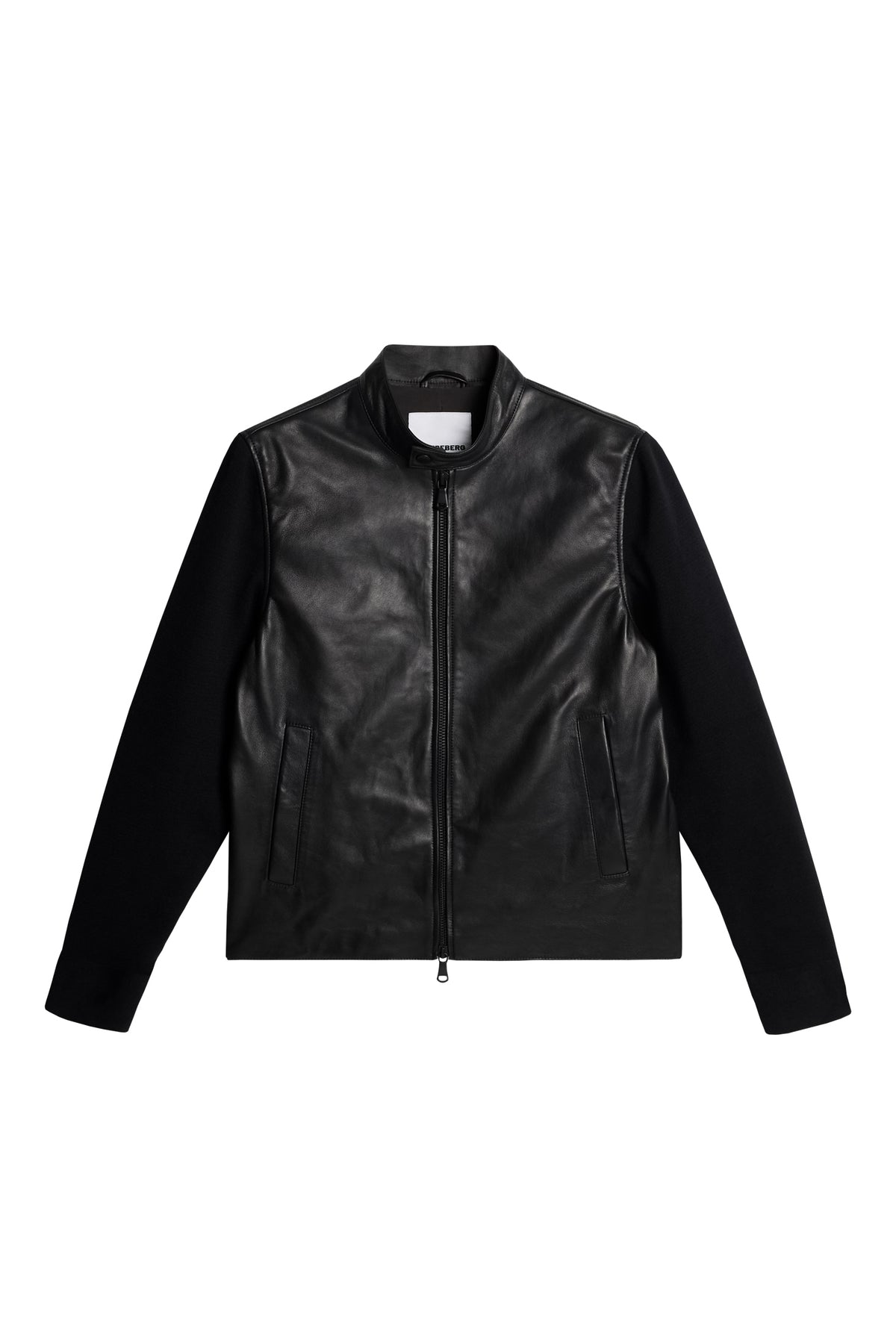 Wade Leather Hybrid Jacket in Black by J.Lindeberg