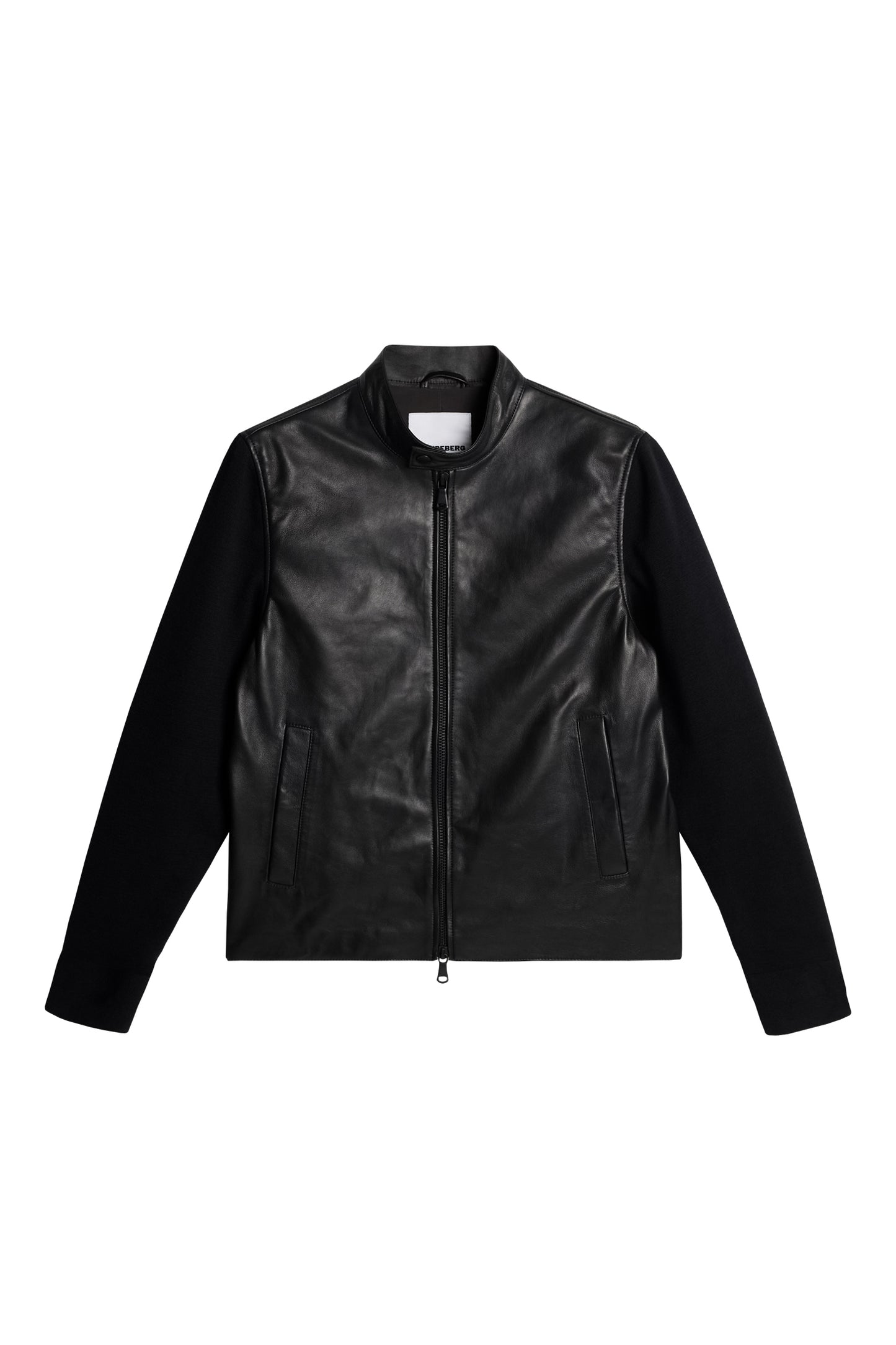 Wade Leather Hybrid Jacket in Black by J.Lindeberg