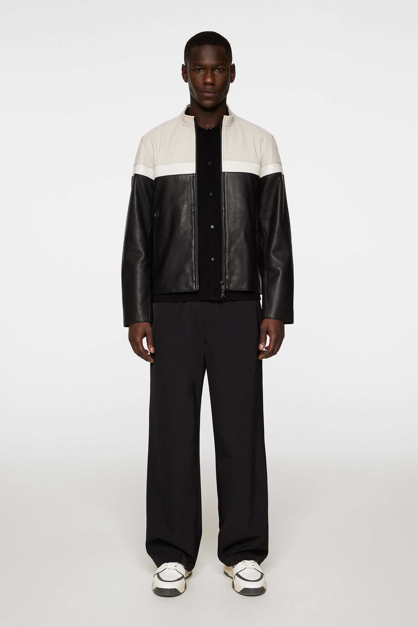 Brodie Biker Jacket in Black by J.Lindeberg