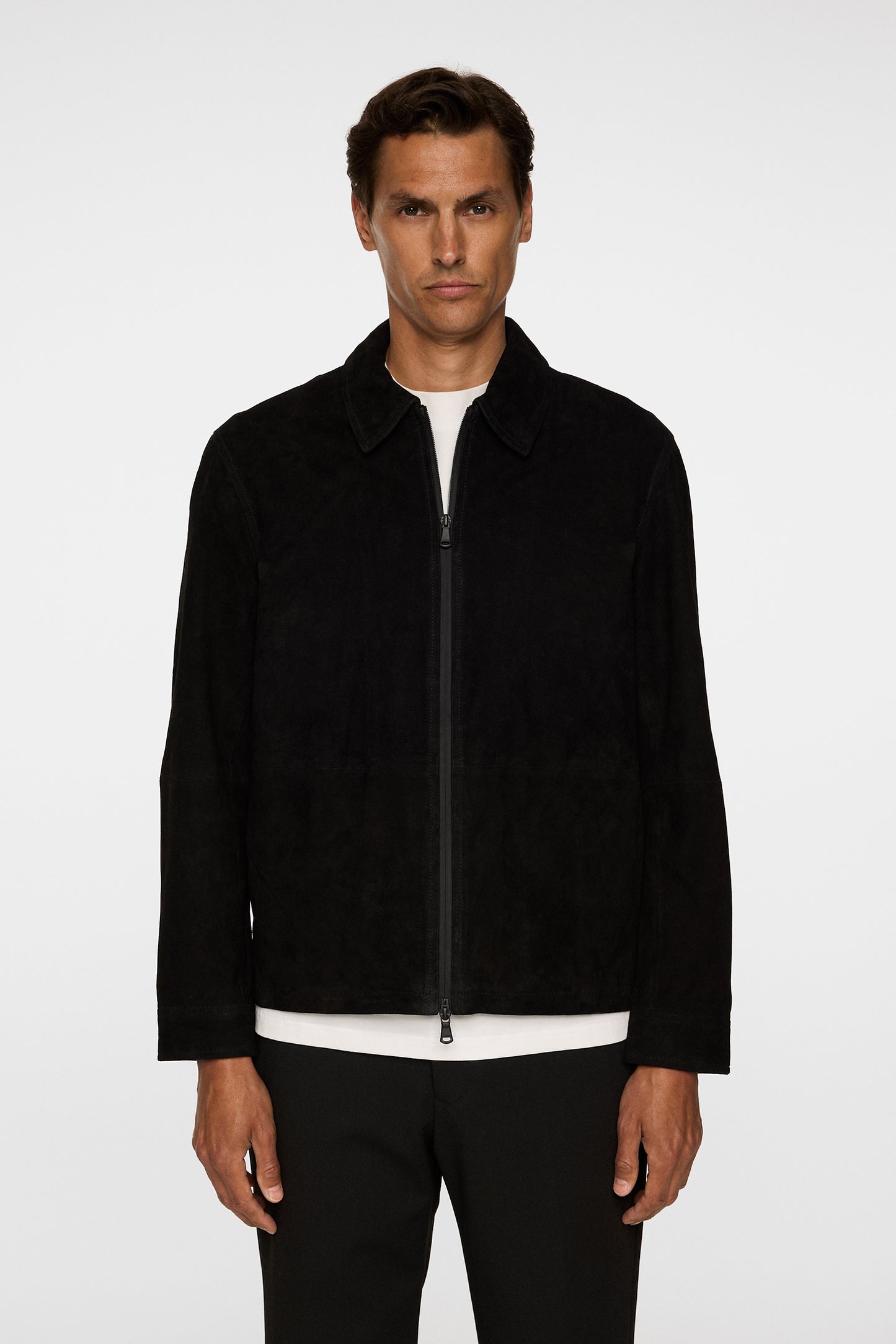 Jase WR Suede Overshirt in Black by J.Lindeberg