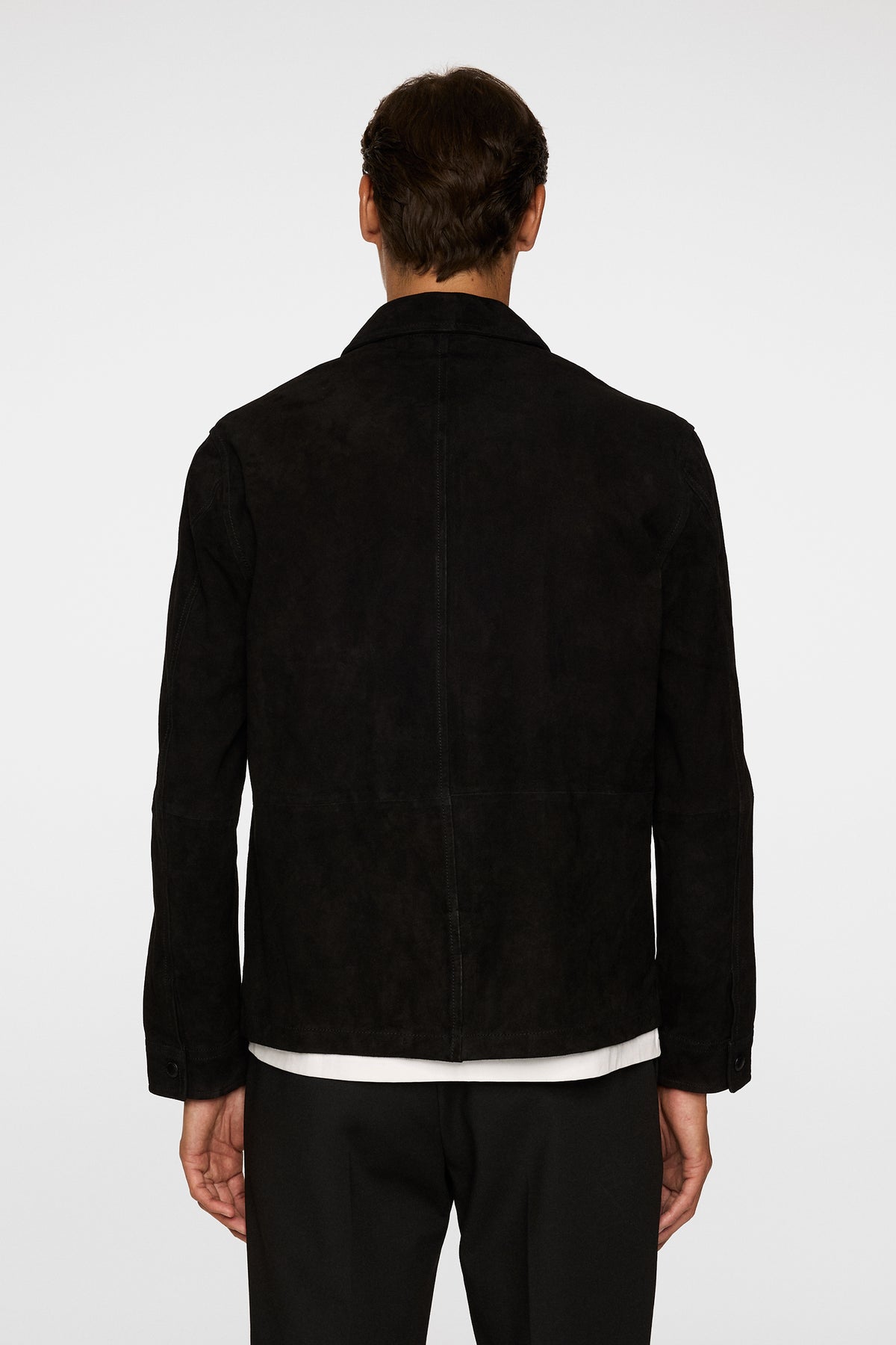 Jase WR Suede Overshirt in Black by J.Lindeberg