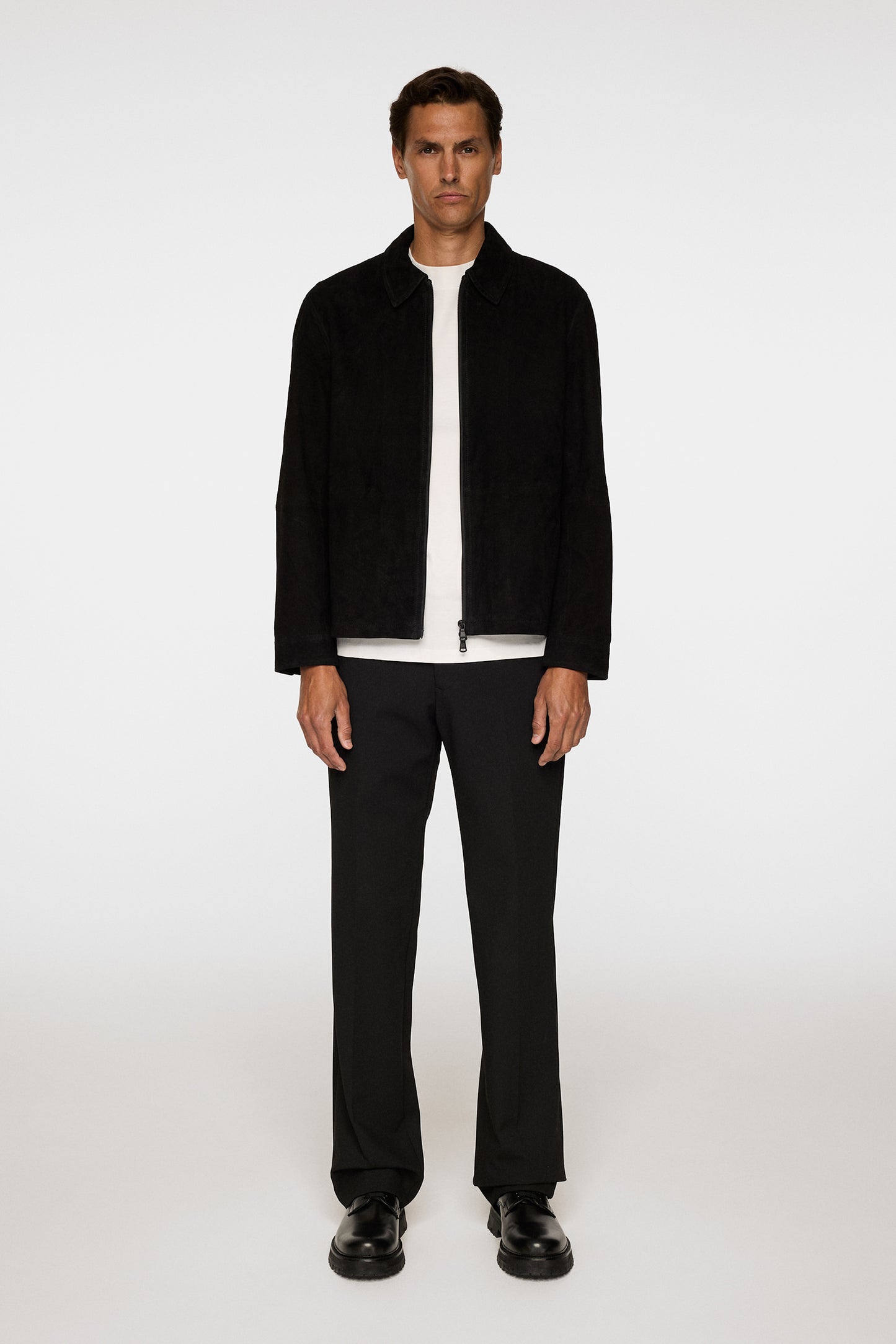 Jase WR Suede Overshirt in Black by J.Lindeberg