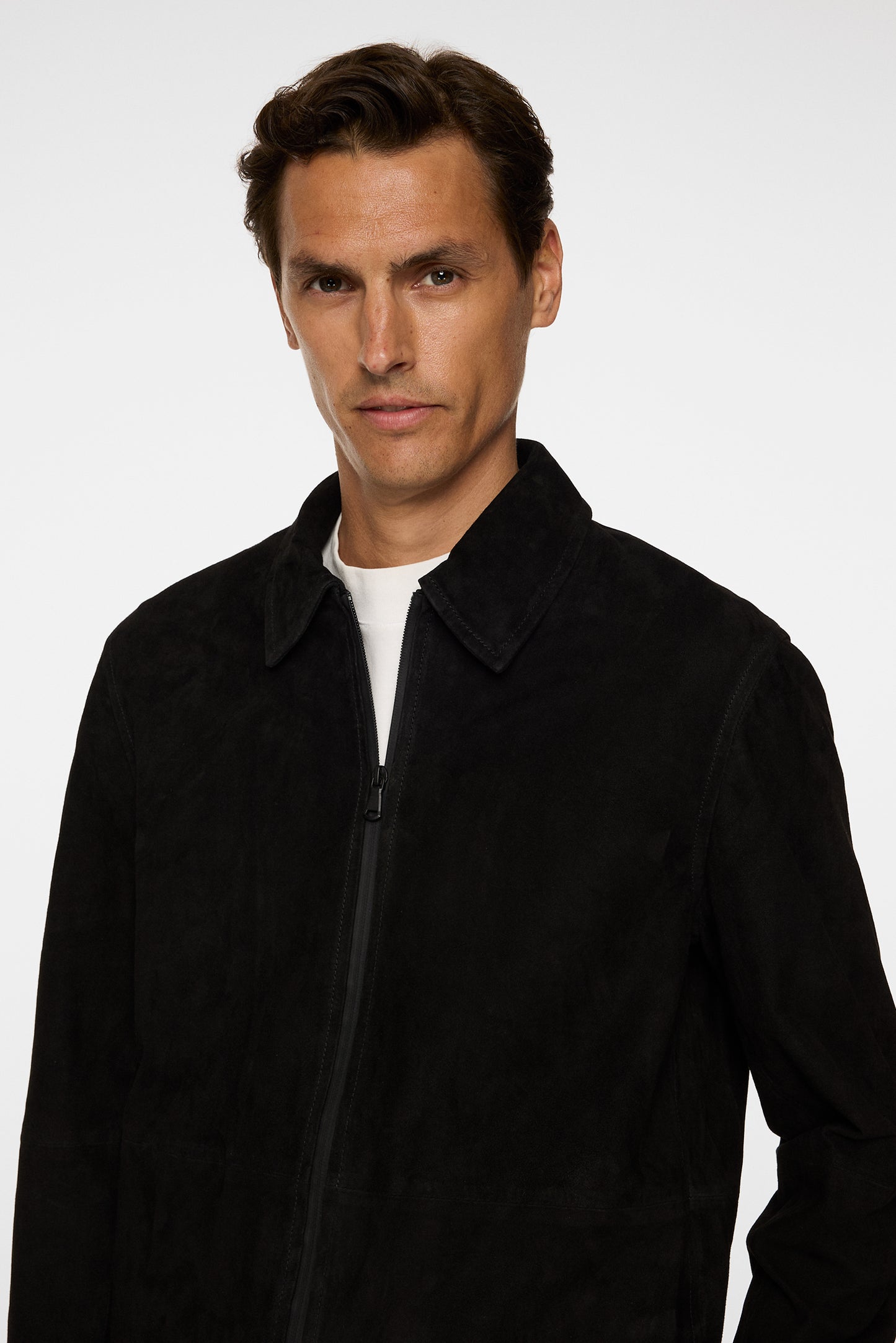 Jase WR Suede Overshirt in Black by J.Lindeberg
