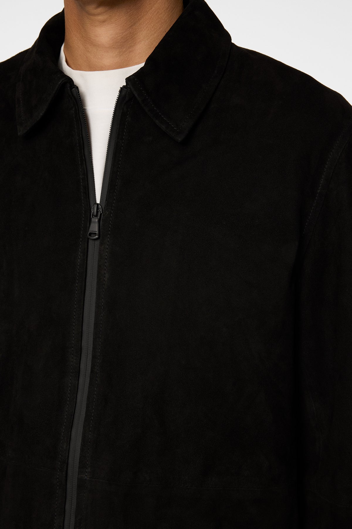 Jase WR Suede Overshirt in Black by J.Lindeberg