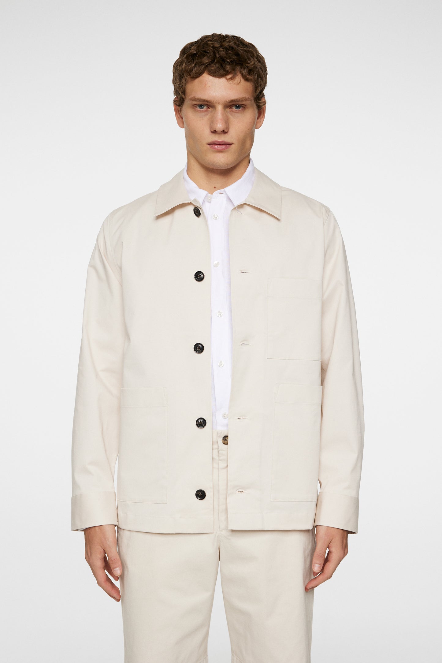 Easton Workwear Overshirt in Moonbeam by J.Lindeberg