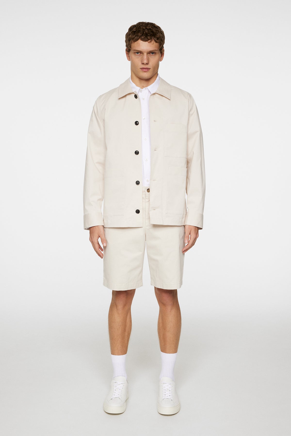 Easton Workwear Overshirt in Moonbeam by J.Lindeberg