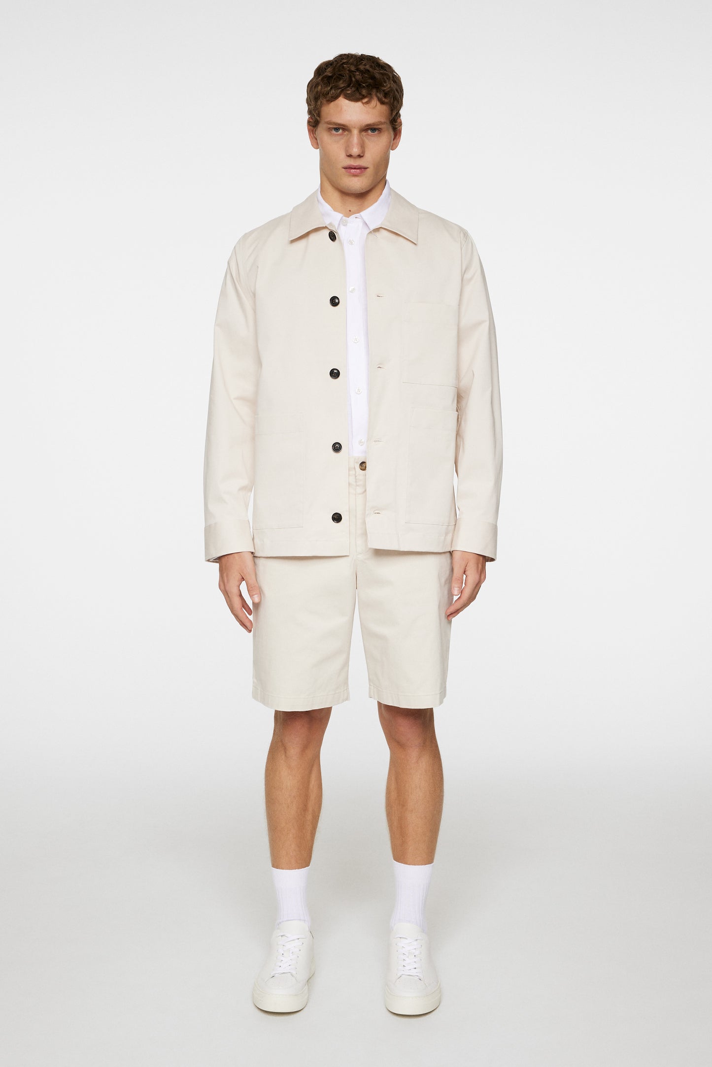 Easton Workwear Overshirt in Moonbeam by J.Lindeberg