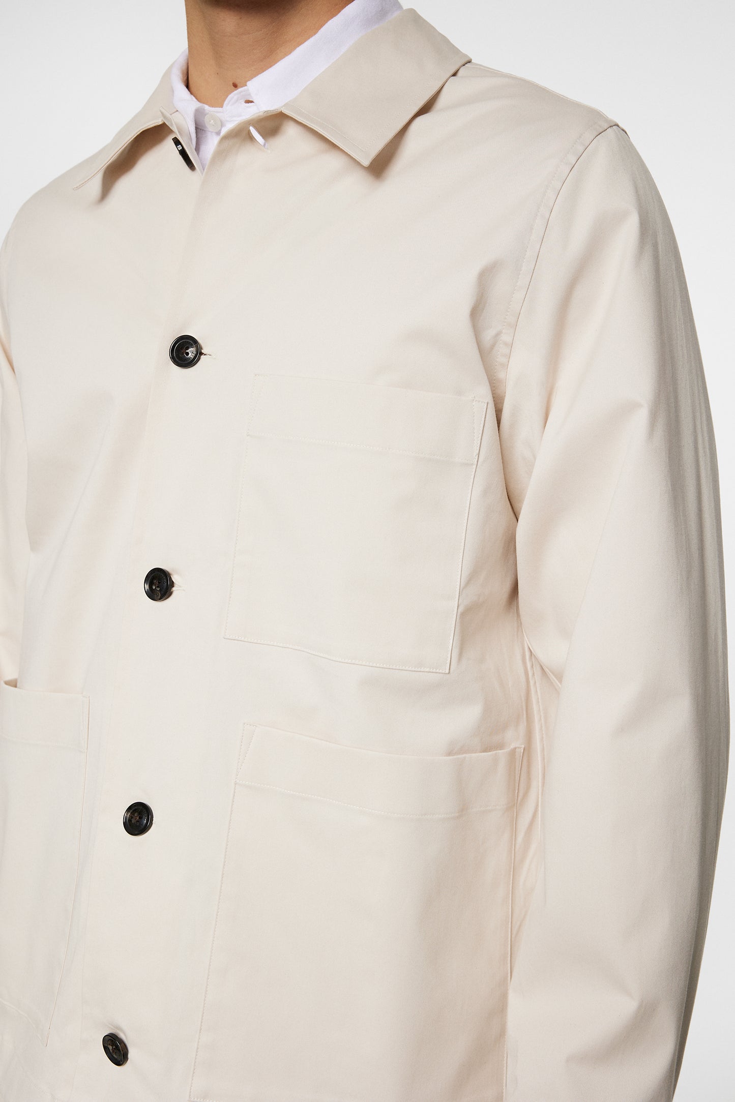 Easton Workwear Overshirt in Moonbeam by J.Lindeberg