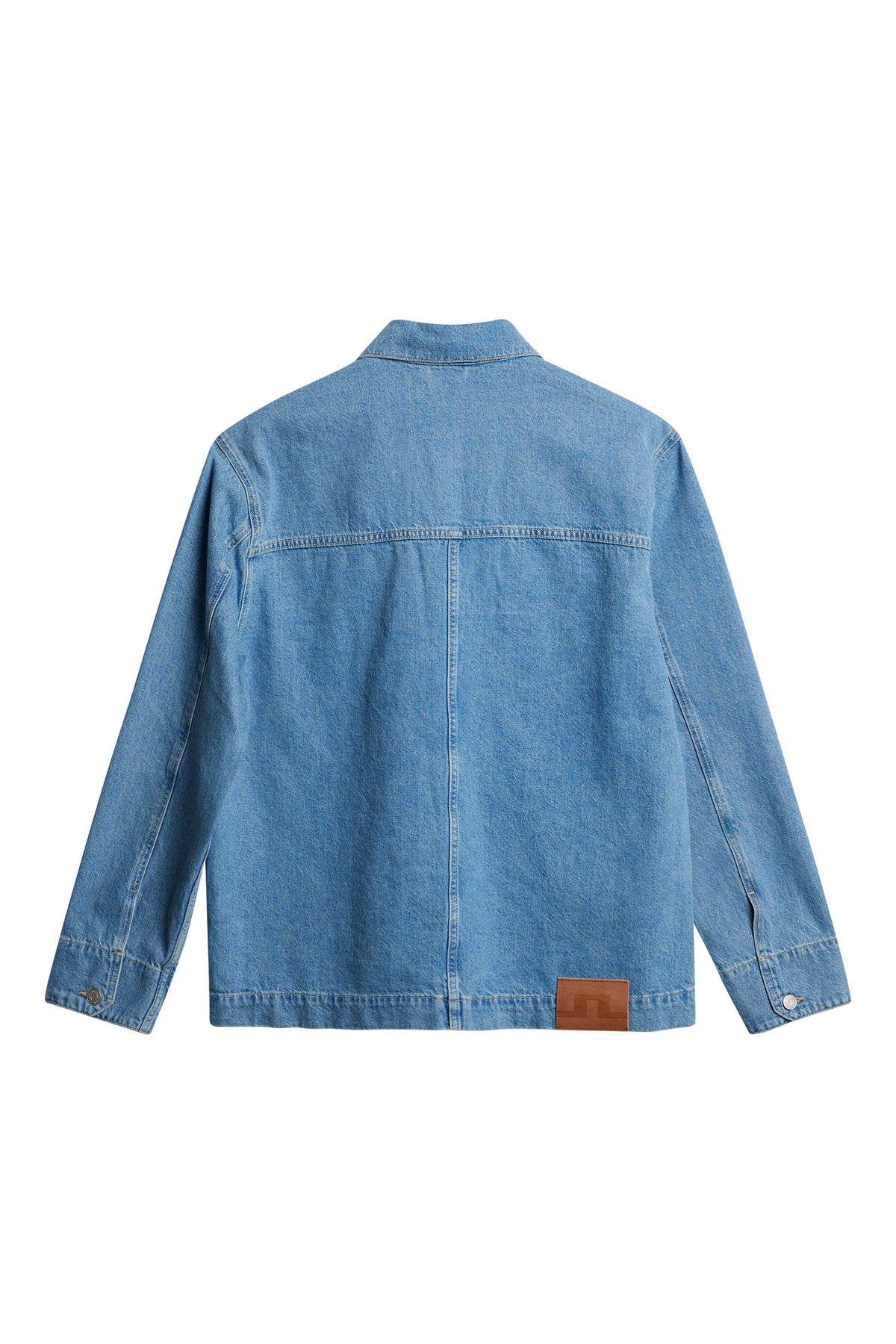 Hunt Washed Denim Overshirt in Light Blue by J.Lindeberg