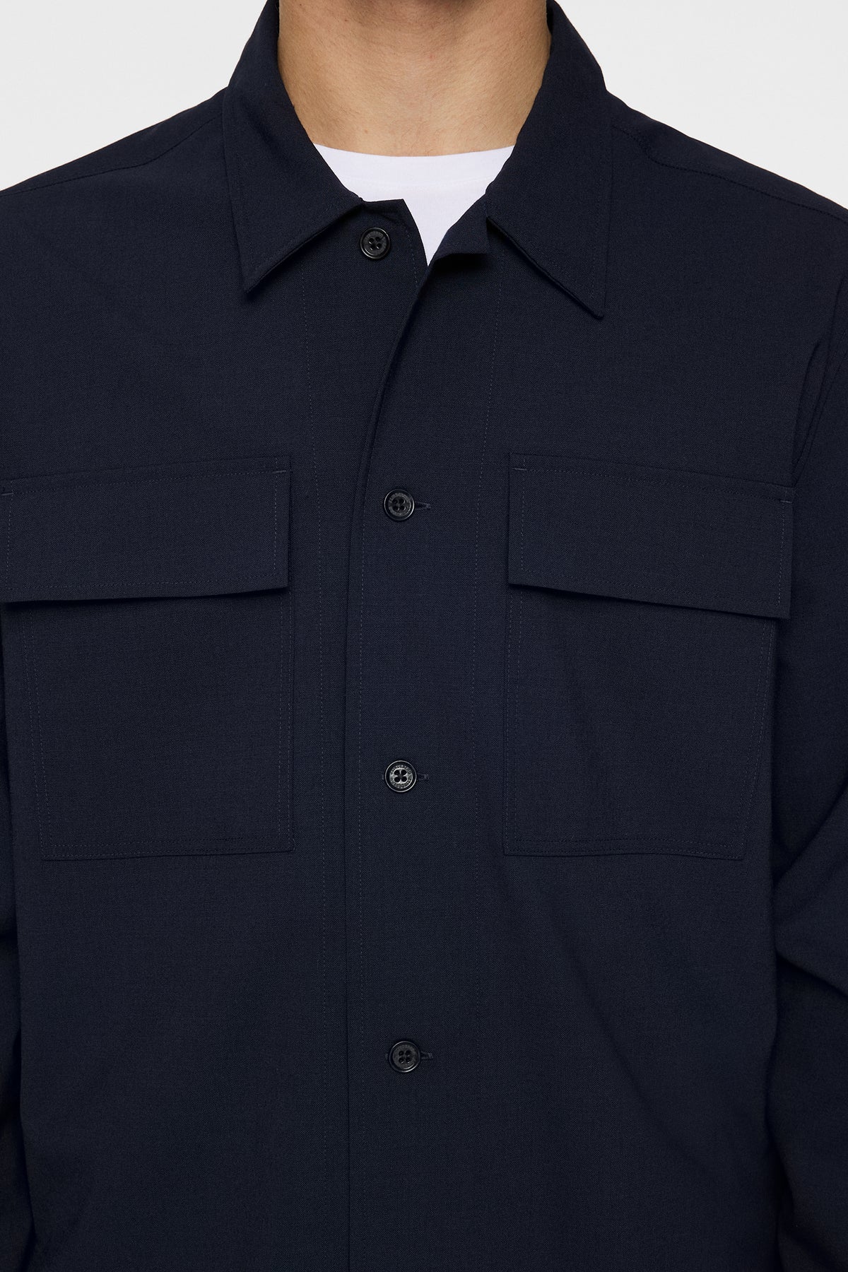 Reid Drape Overshirt in JL Navy by J.Lindeberg