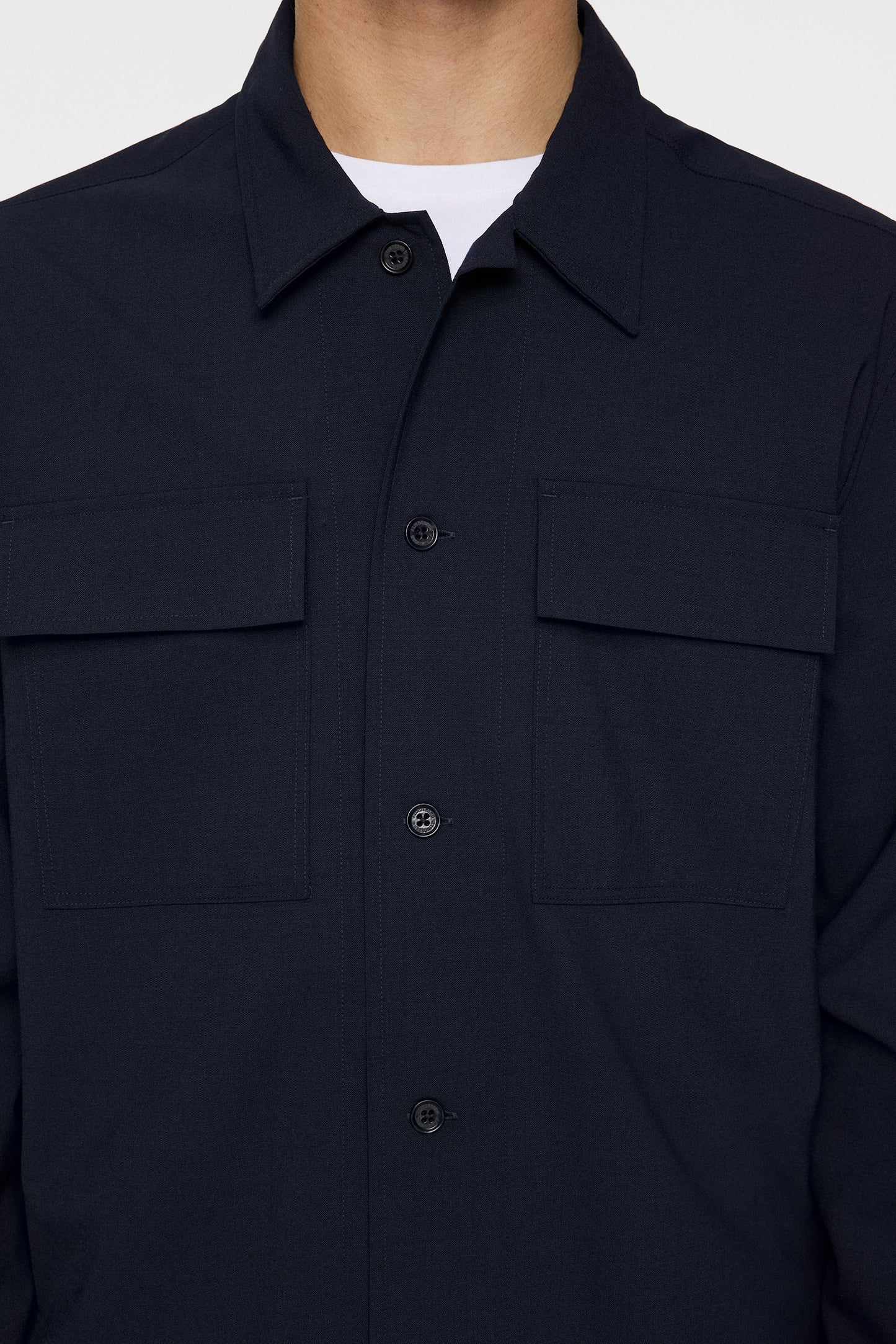 Reid Drape Overshirt in JL Navy by J.Lindeberg