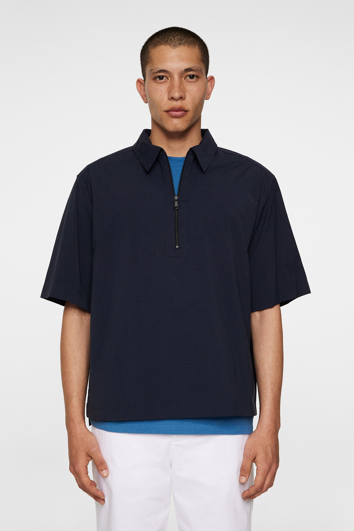 Corey Summer Stretch Overshirt in JL Navy by J.Lindeberg