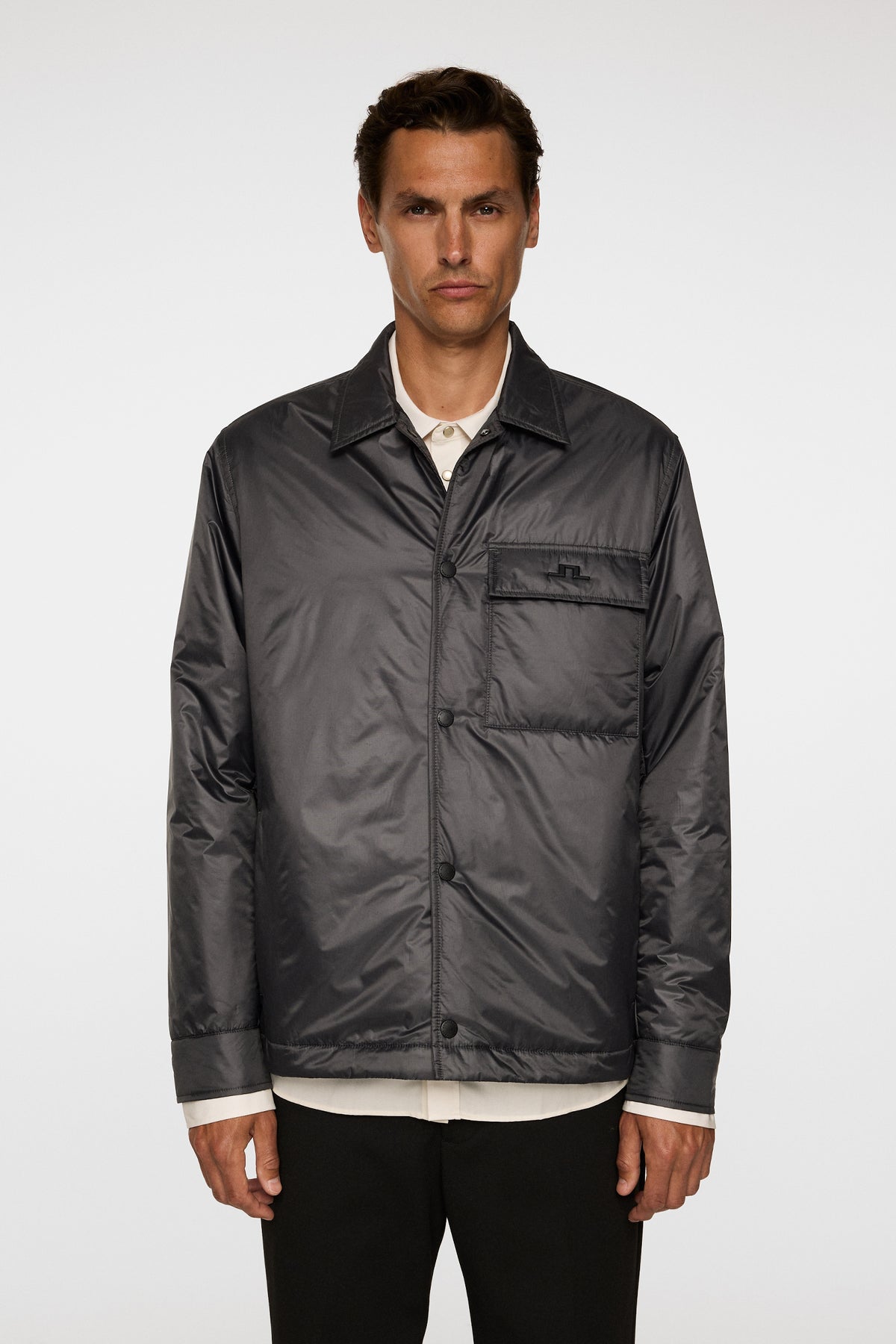 Nile Nylon padded Overshirt in Asphalt by J.Lindeberg