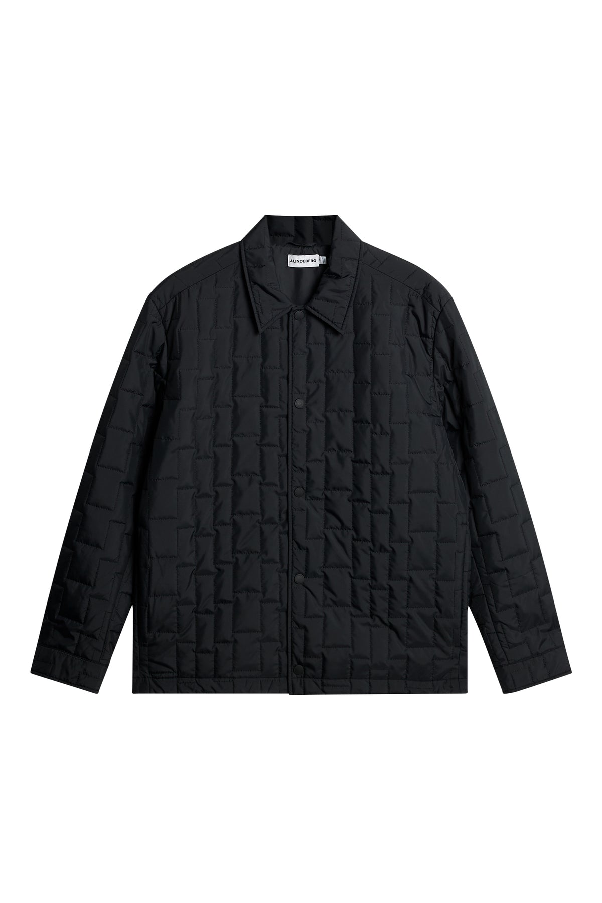Tibor Bridge quilt Overshirt in Black by J.Lindeberg