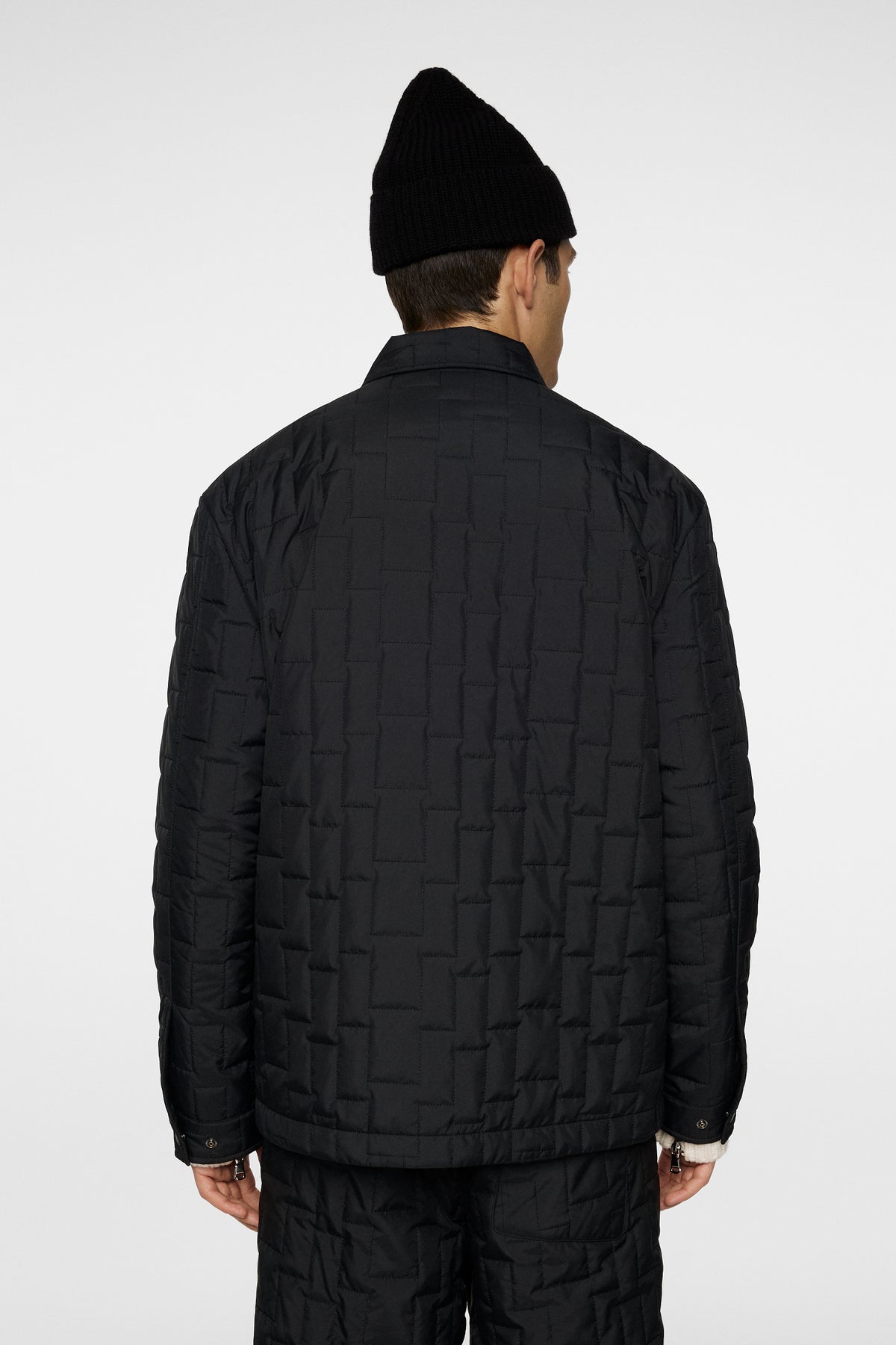 Tibor Bridge quilt Overshirt in Black by J.Lindeberg