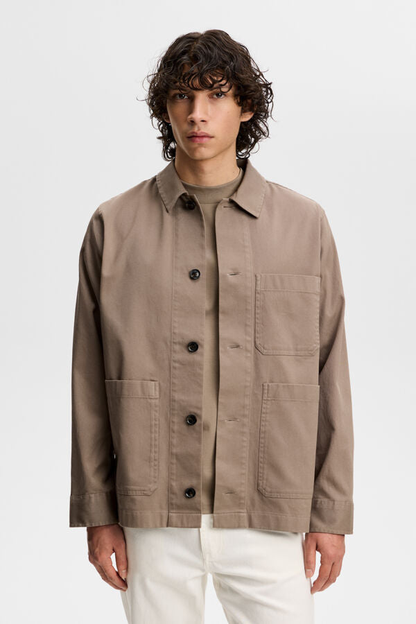 Easton Cotton Overshirt / Brindle