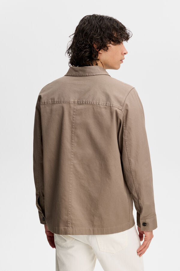 Easton Cotton Overshirt / Brindle