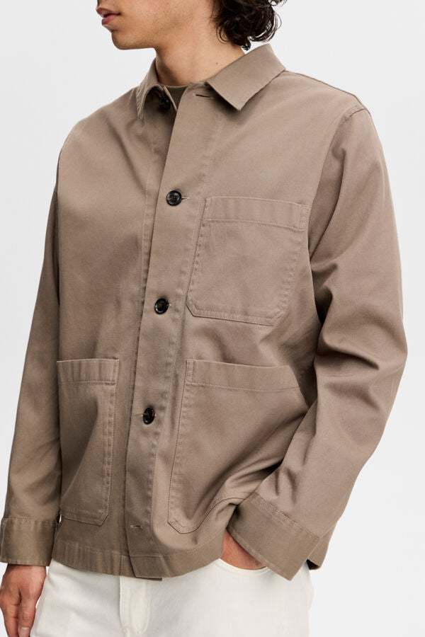 Easton Cotton Overshirt / Brindle