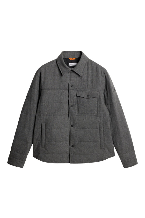 Nelson Padded Quilt Overshirt / Dark Grey Melange