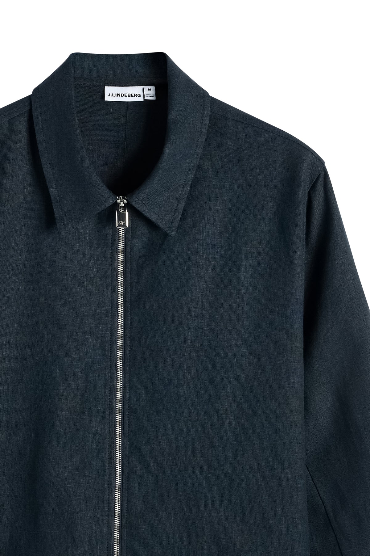 Julius Drape Linen Overshirt in JL Navy by J.Lindeberg