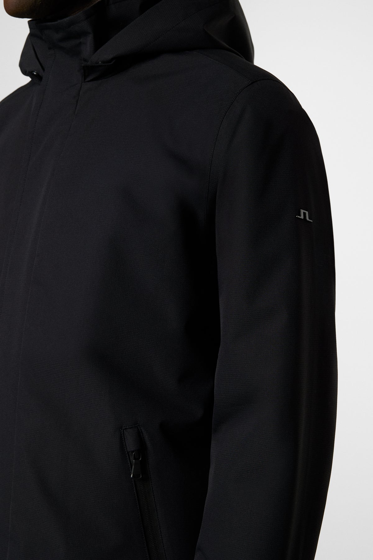 Tobias 2L Midlength Jacket in Black by J.Lindeberg