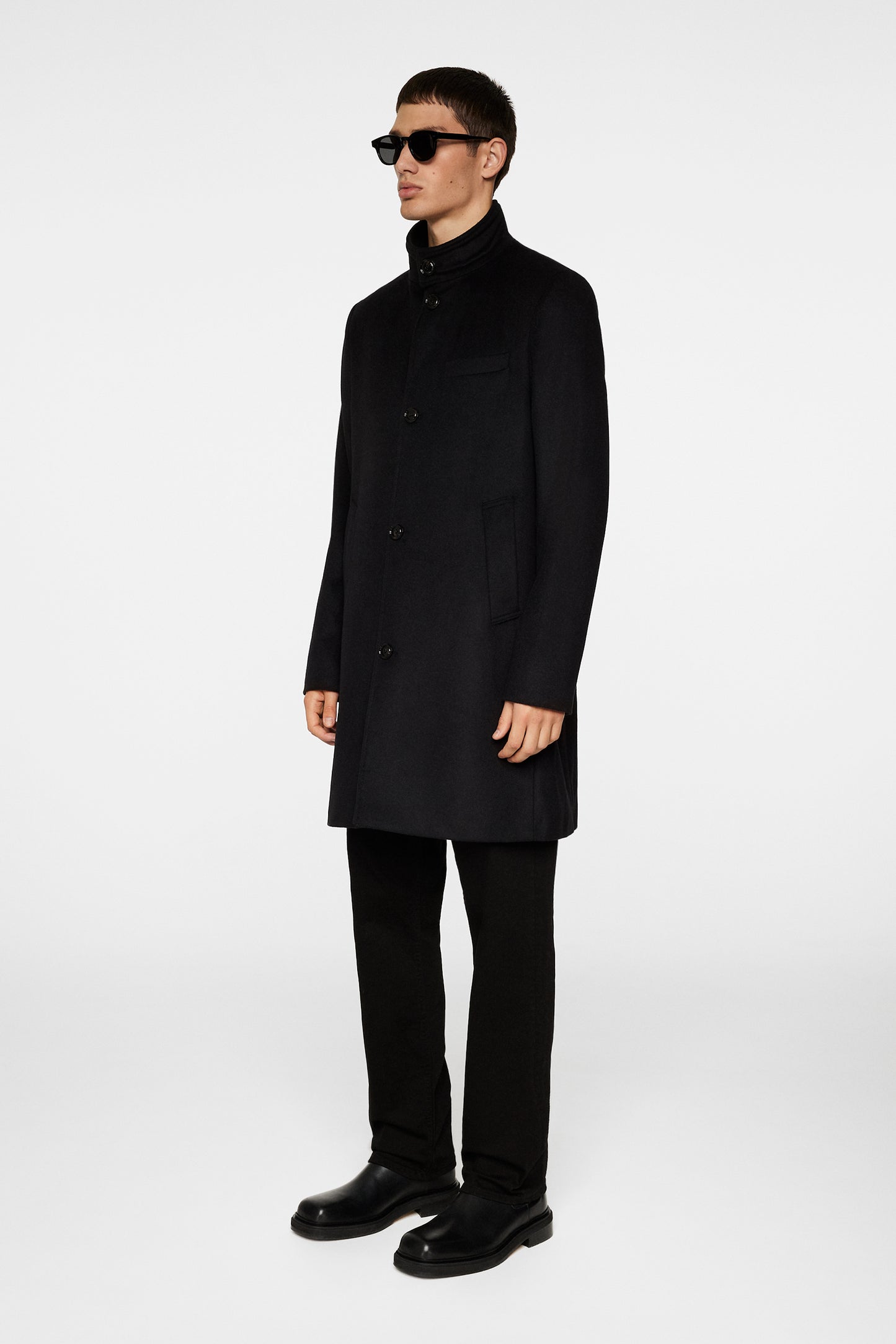 Jesse Melton Coat in Black by J.Lindeberg
