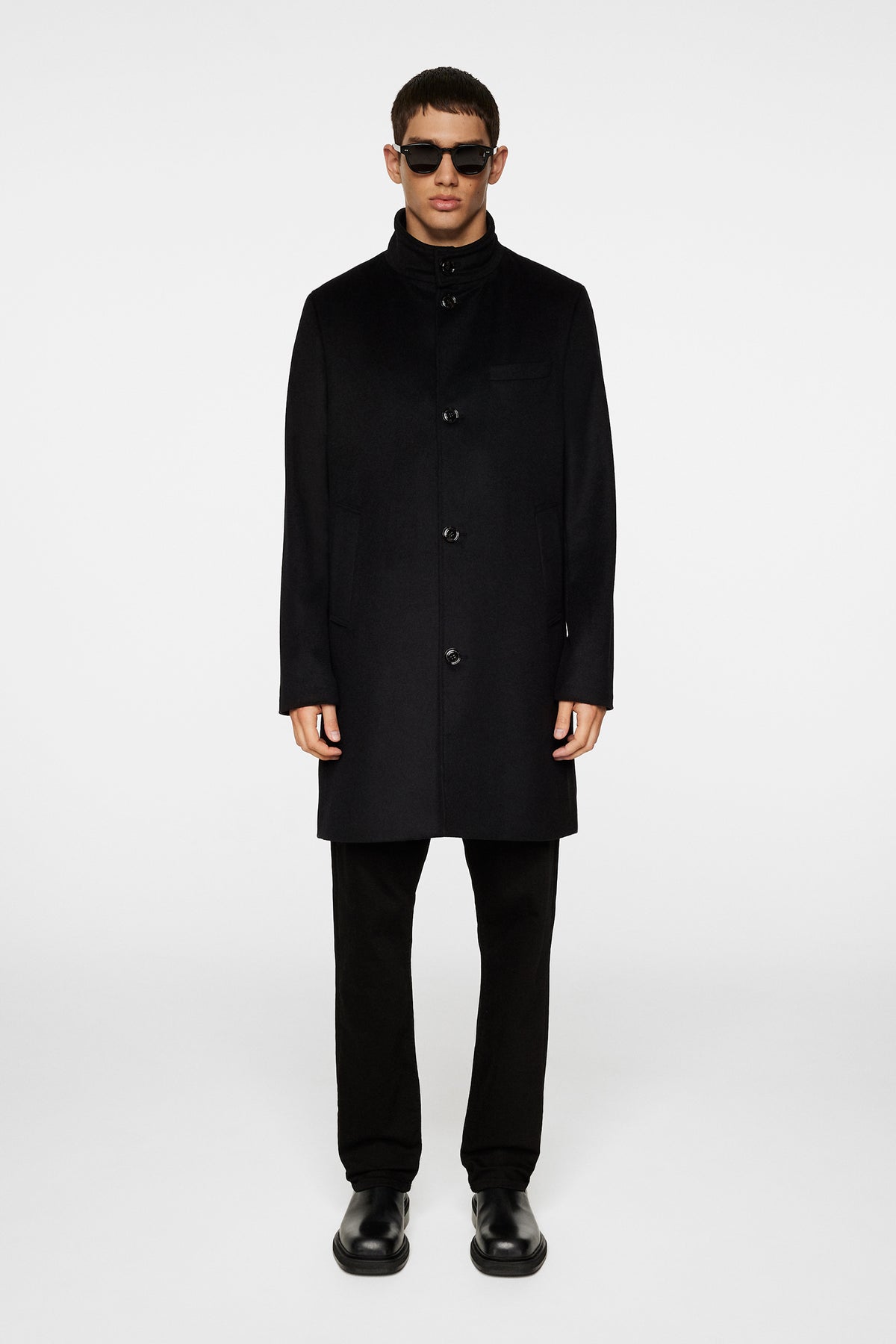 Jesse Melton Coat in Black by J.Lindeberg