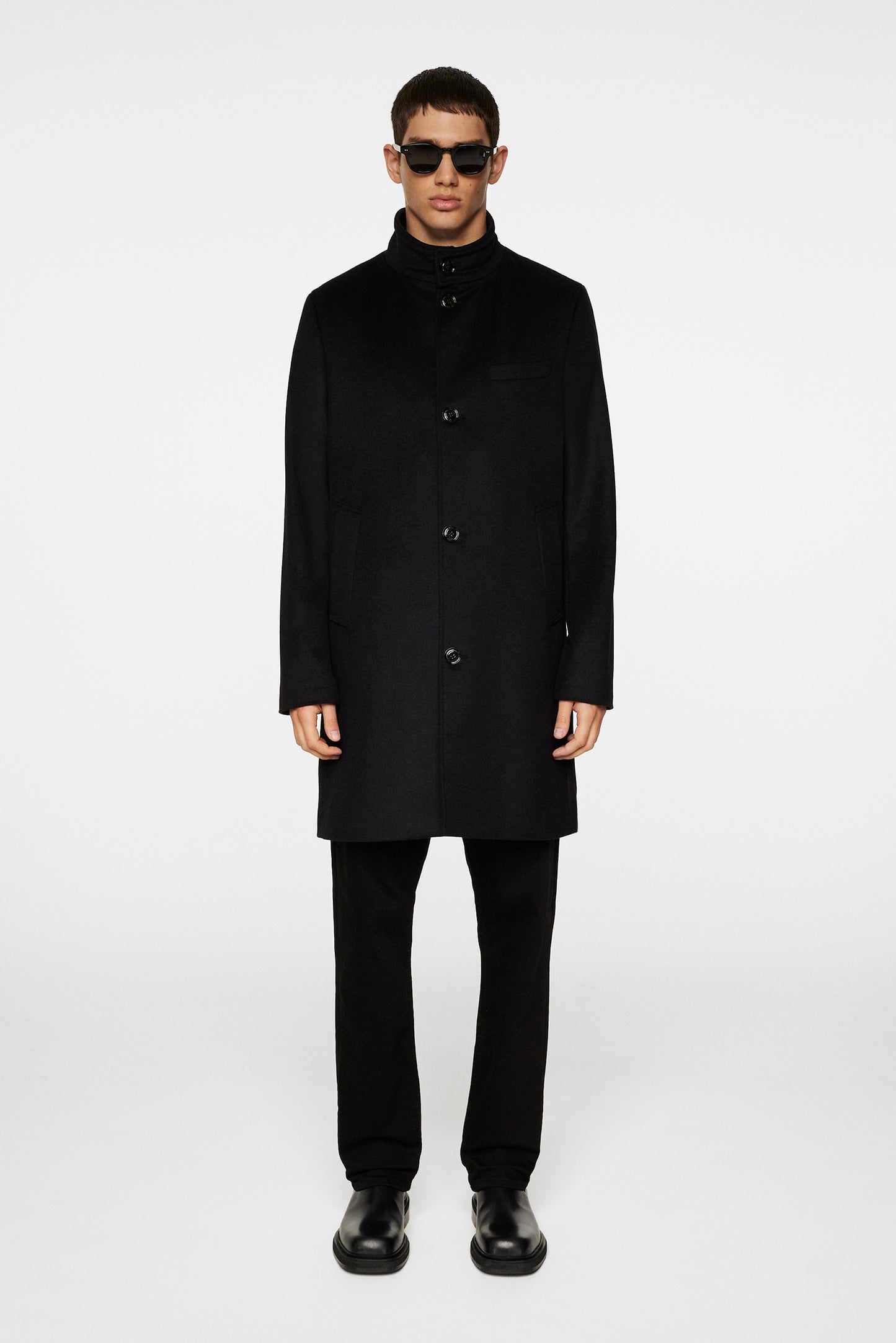 Jesse Melton Coat in Black by J.Lindeberg