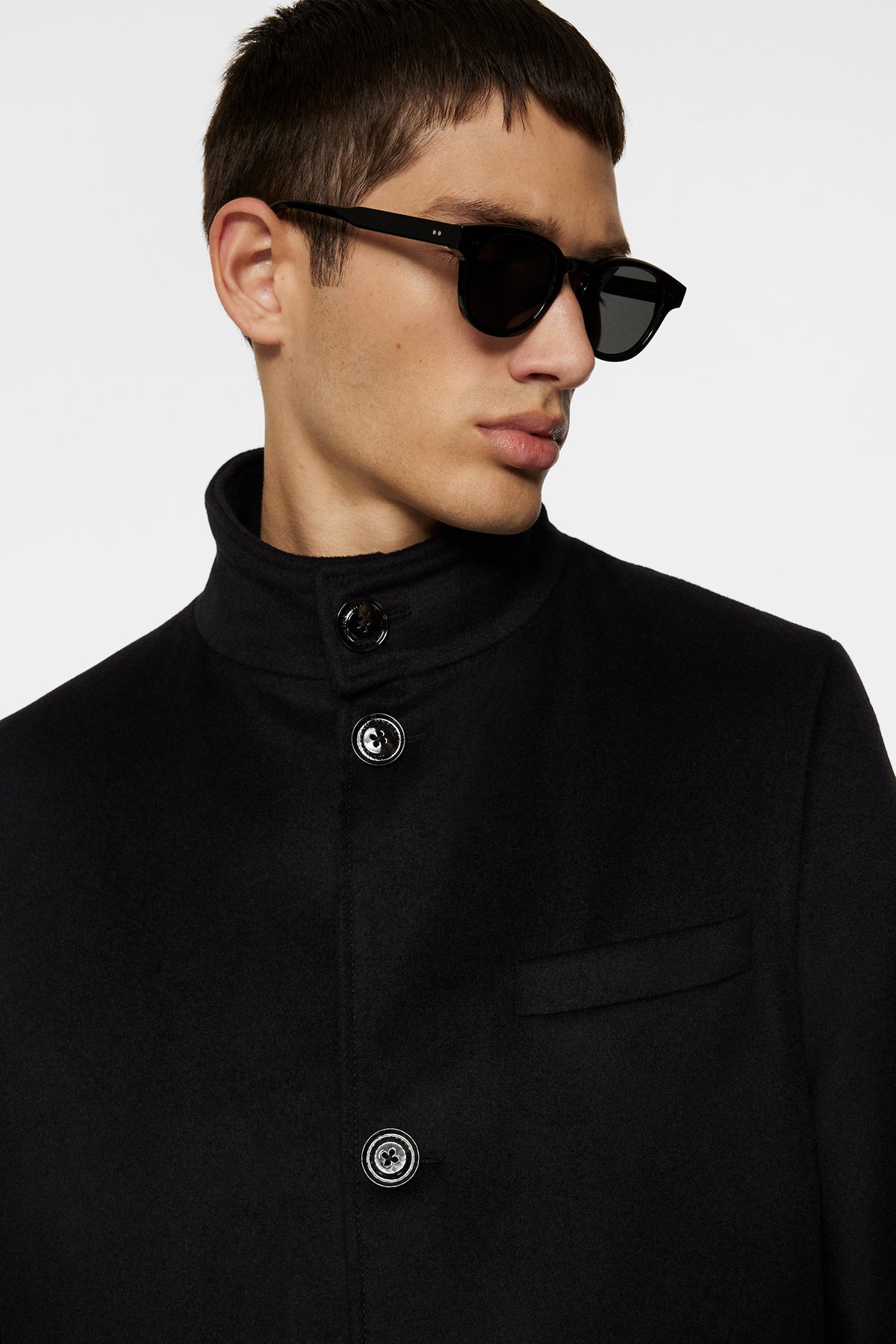 Jesse Melton Coat in Black by J.Lindeberg