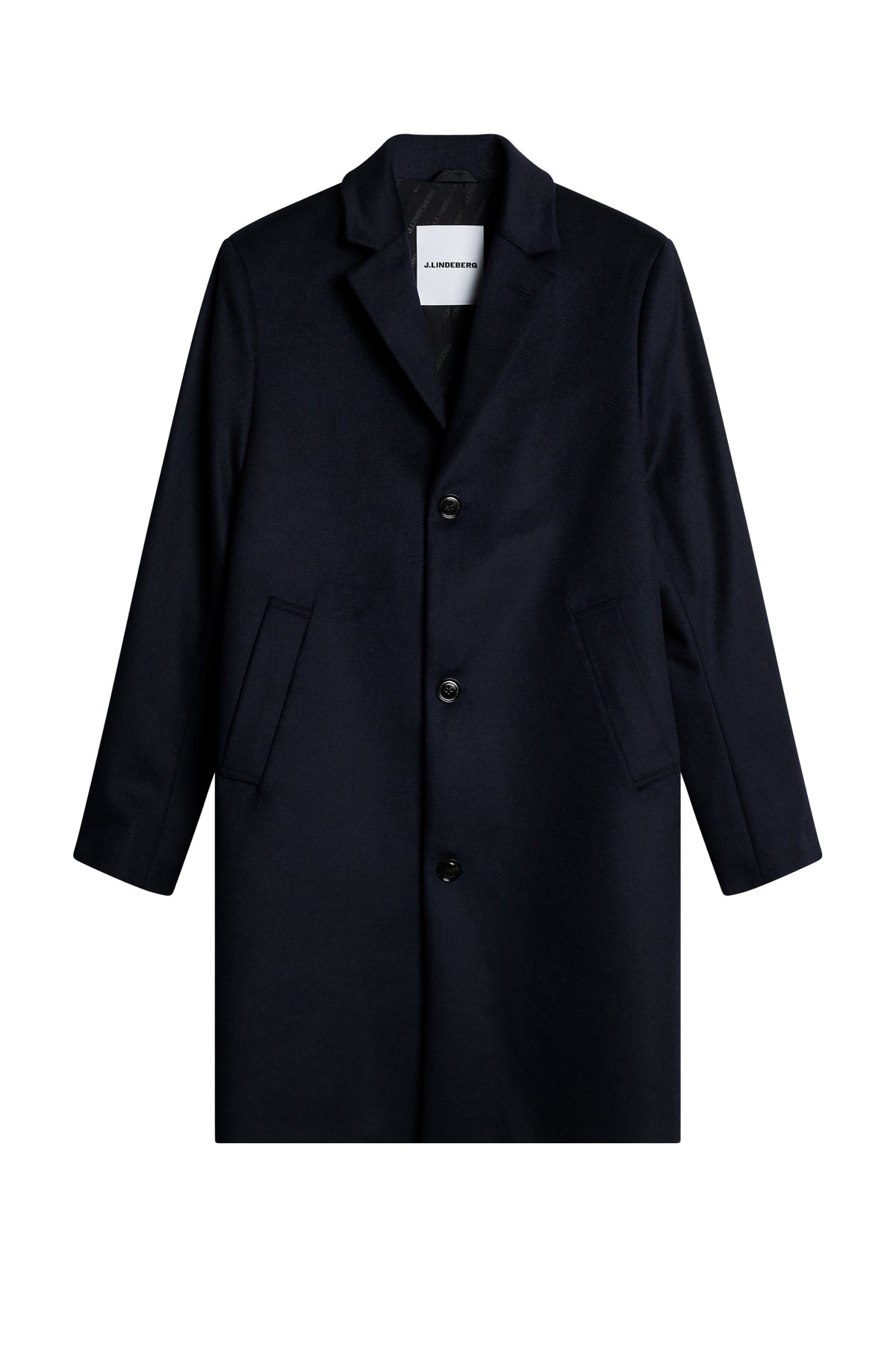 August Melton Cashmere Coat in JL Navy by J.Lindeberg
