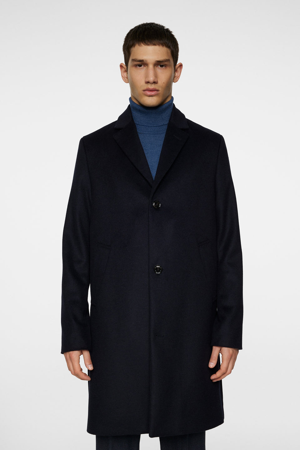 August Melton Cashmere Coat / JL Navy