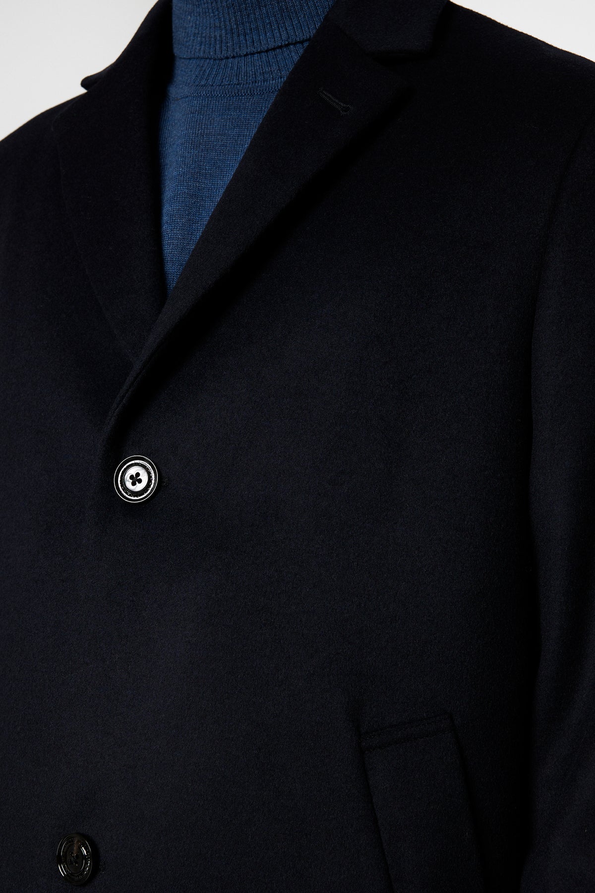 August Melton Cashmere Coat in JL Navy by J.Lindeberg