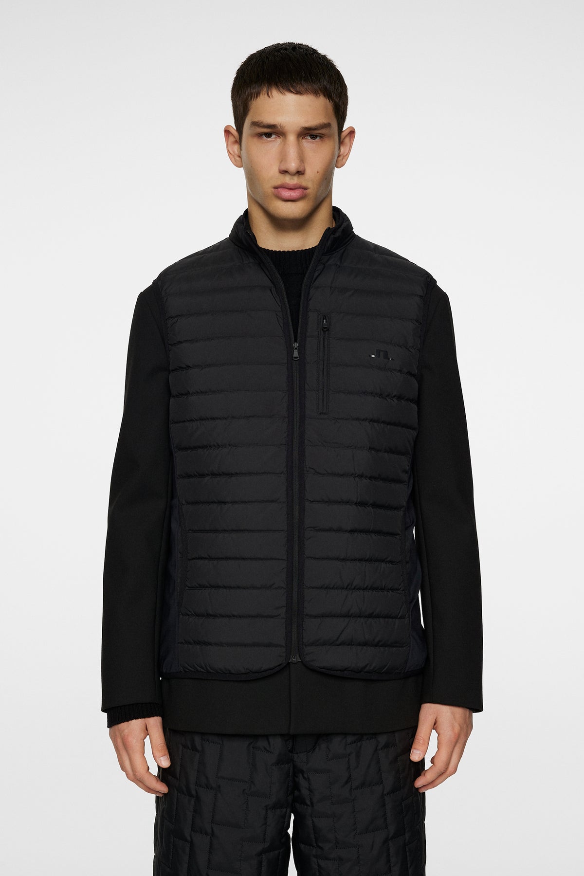 Pace Down liner Vest in Black by J.Lindeberg