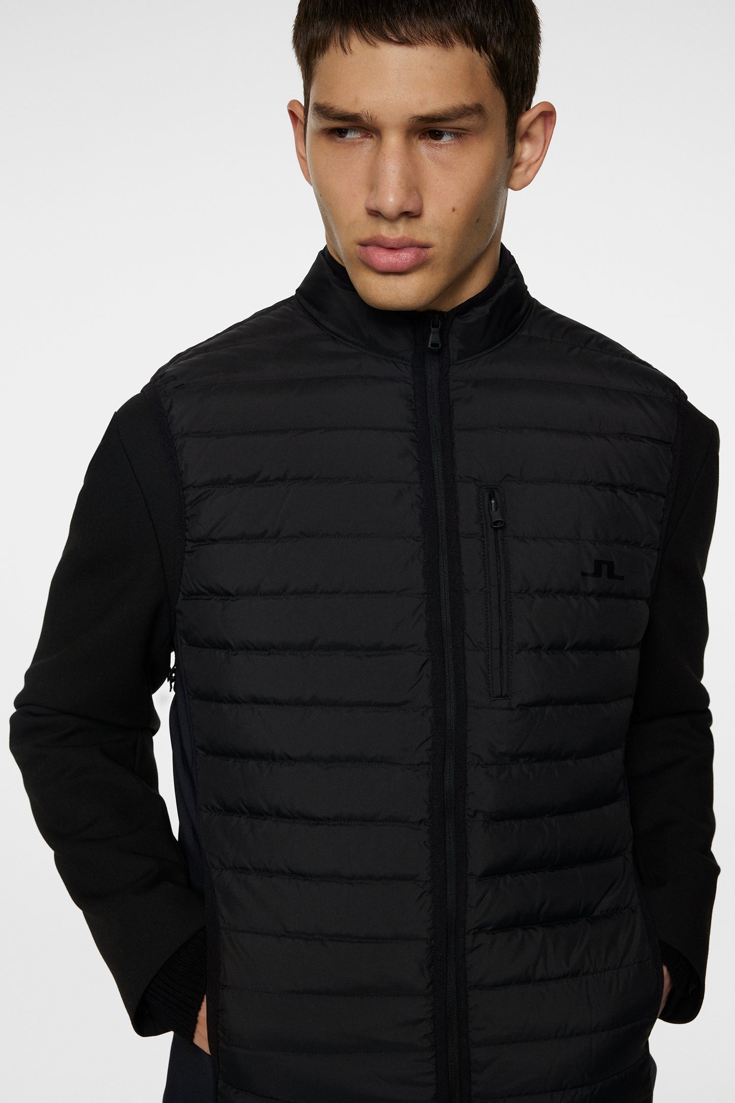 Pace Down liner Vest in Black by J.Lindeberg