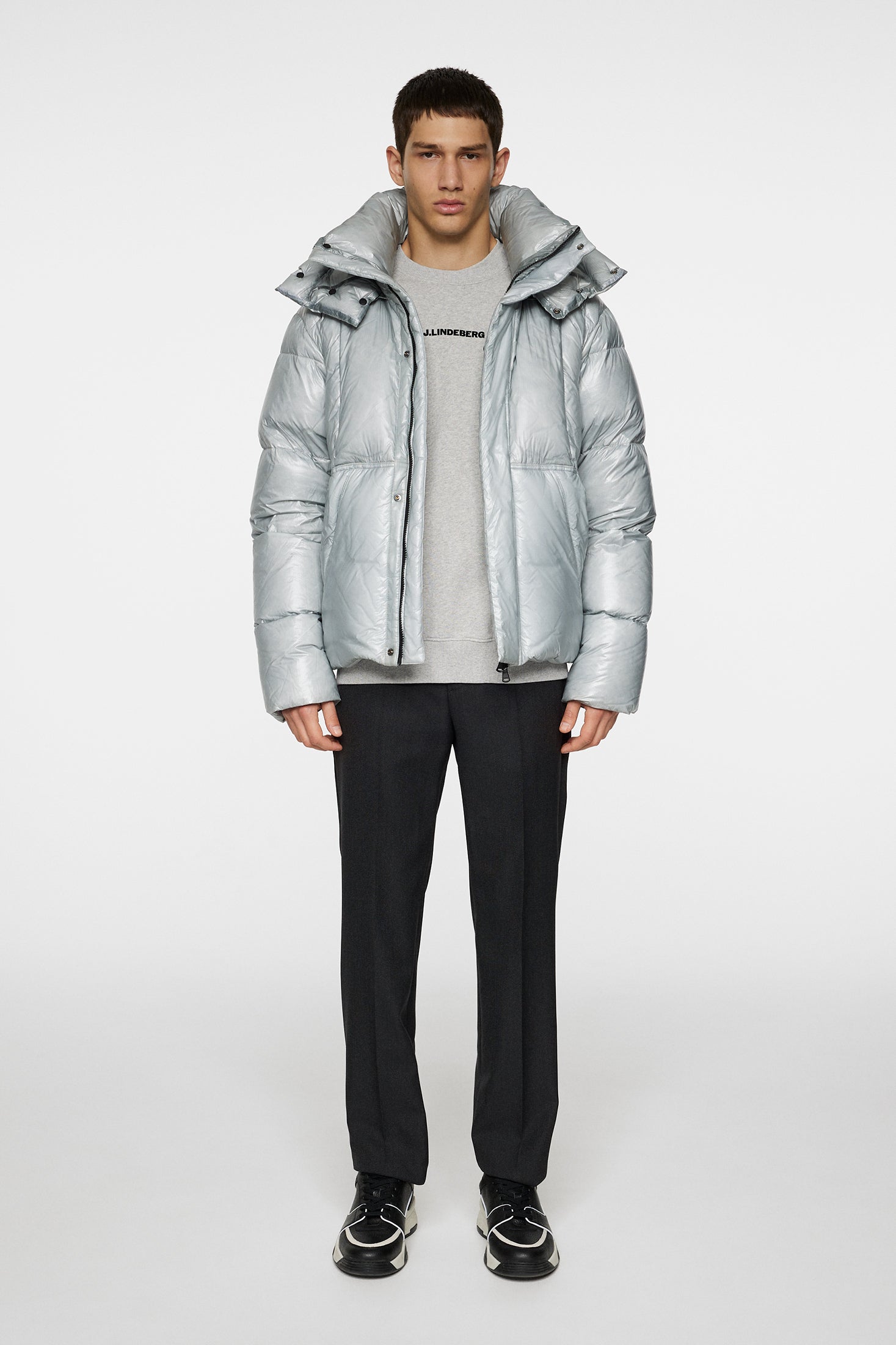 J.LINDEBERG グレー ハイネックジャケット Kade Down Jacket / High Rise – J.LINDEBERG