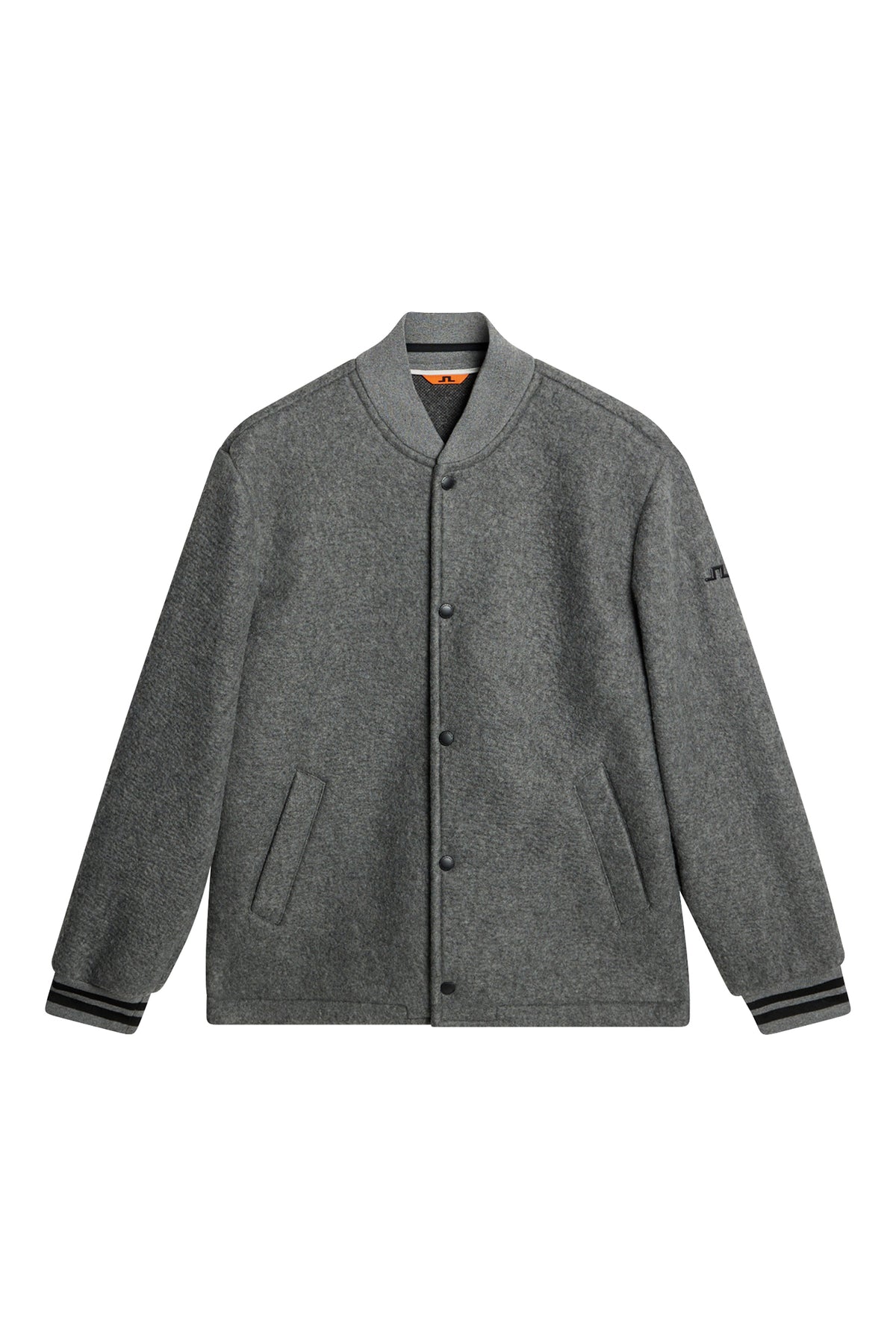Blane Baseball wool jacket in Medium Grey Melange by J.Lindeberg