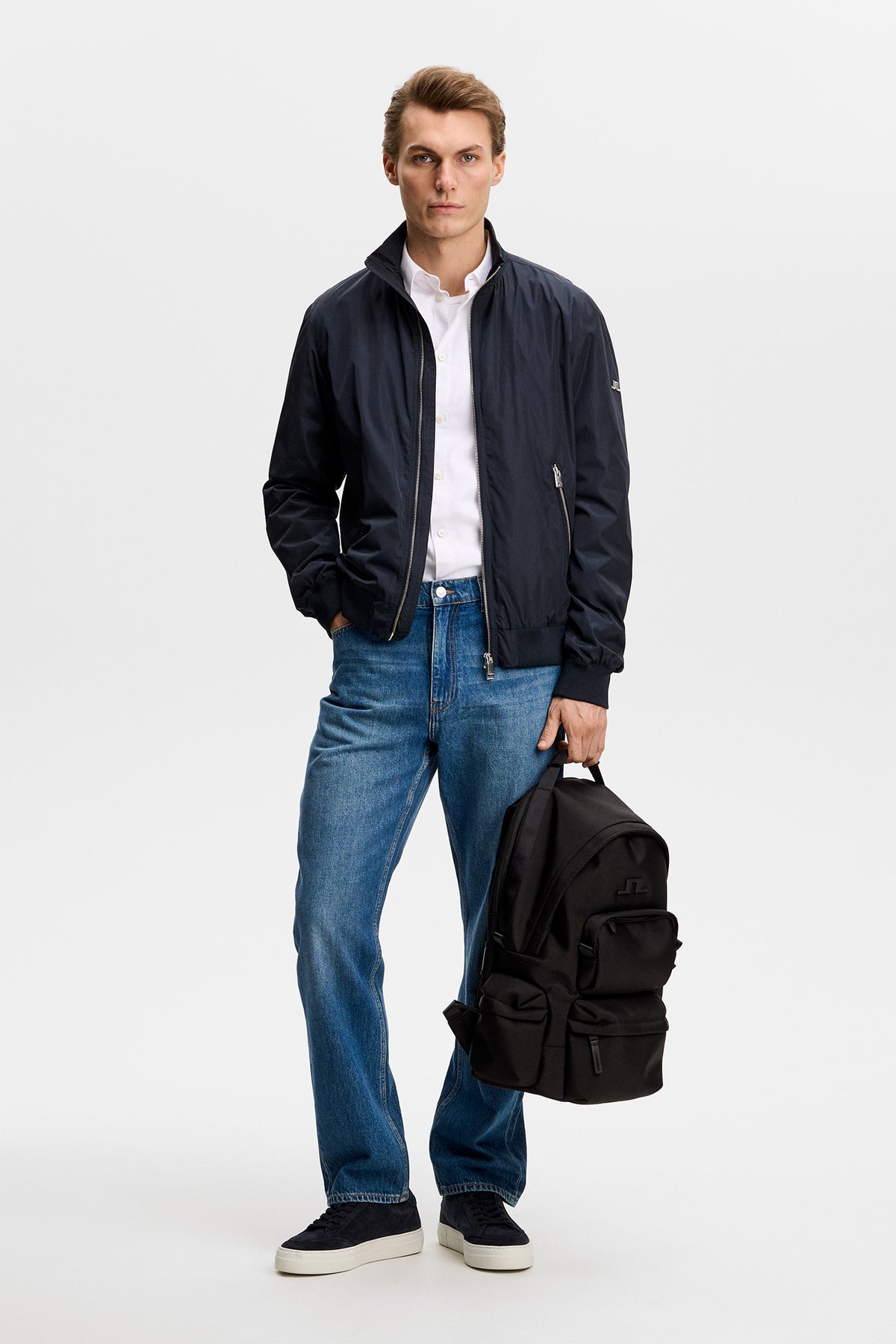 Kevin Poly Jacket in JL Navy by J.Lindeberg
