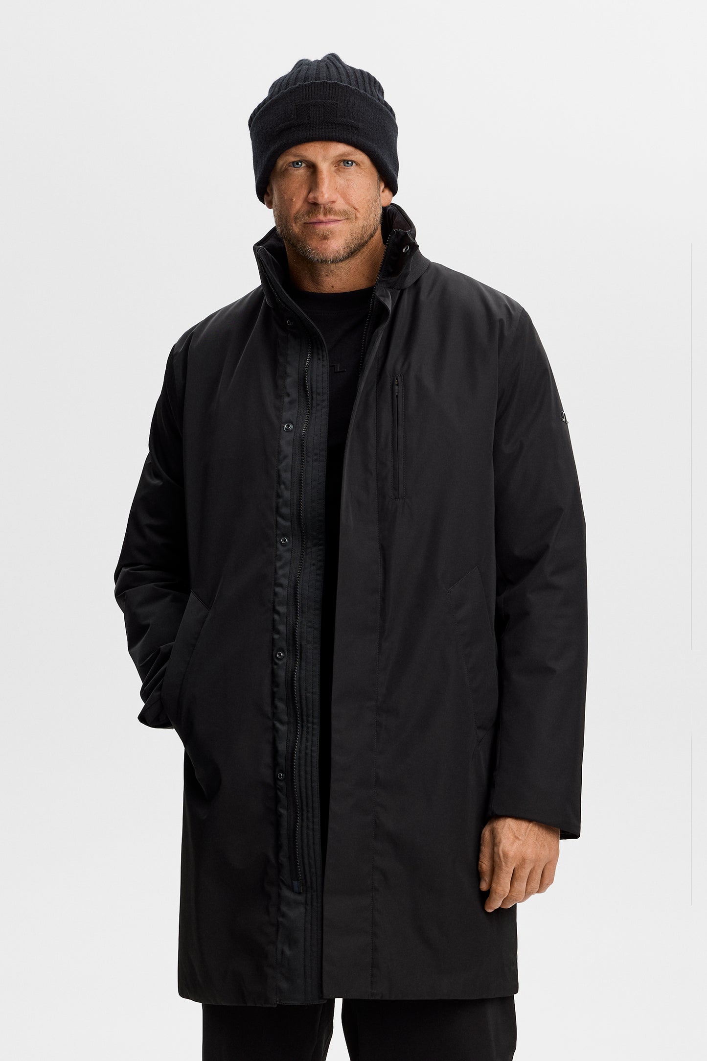 Harold Padded Jacket in Black by J.Lindeberg